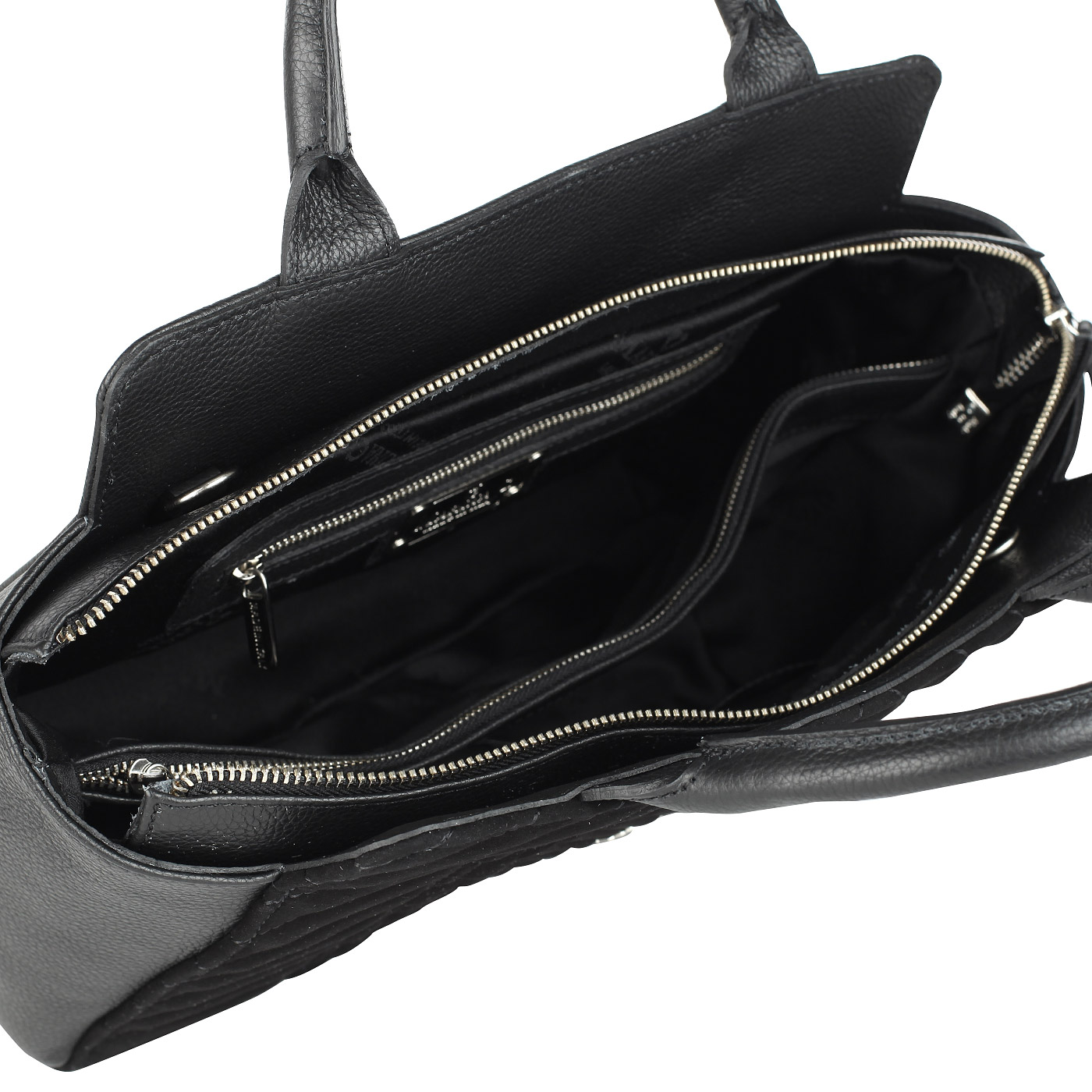 Вместительная стеганая сумка из натуральной кожи и замши Marina Creazioni 