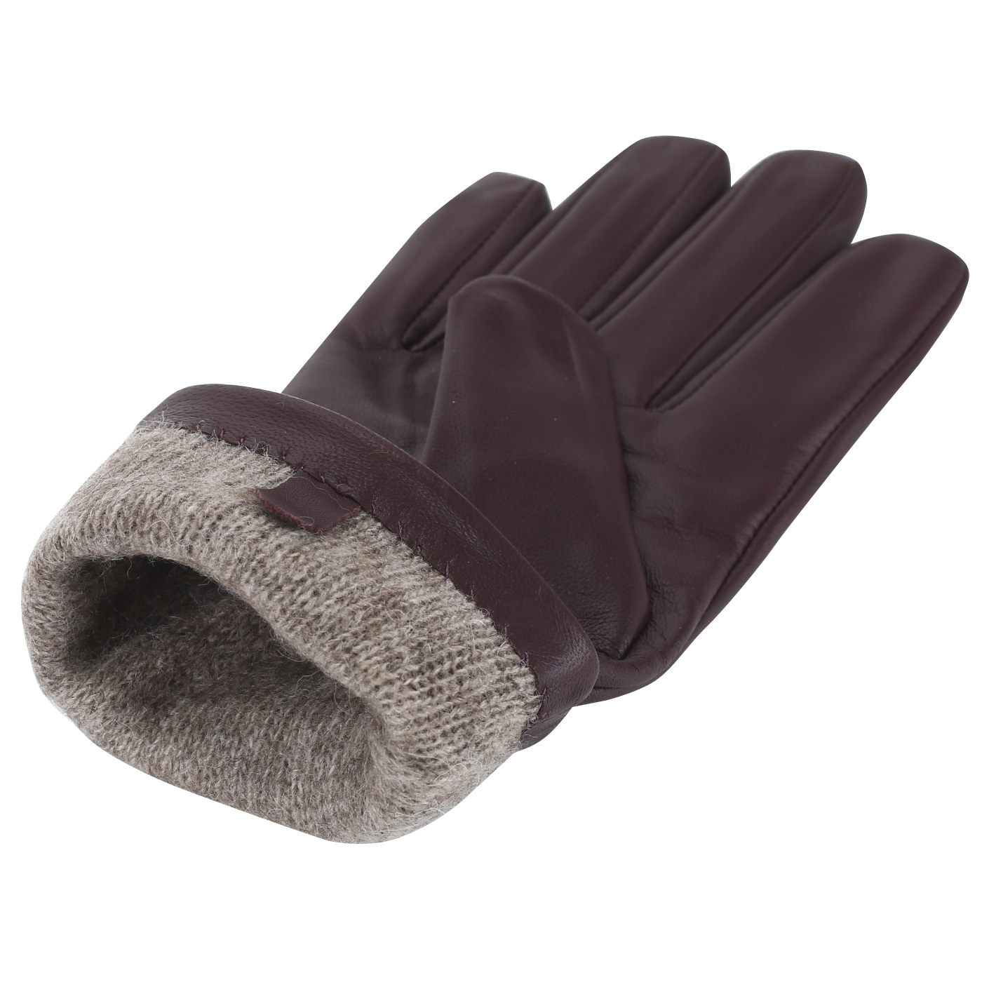 Перчатки цвета бордо Aurelli 