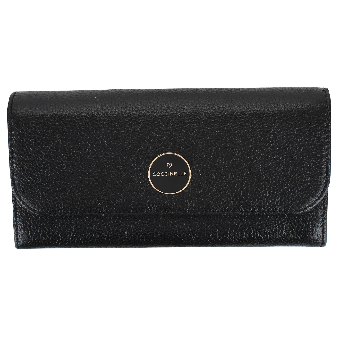 Coccinelle Черный кожаный кошелек