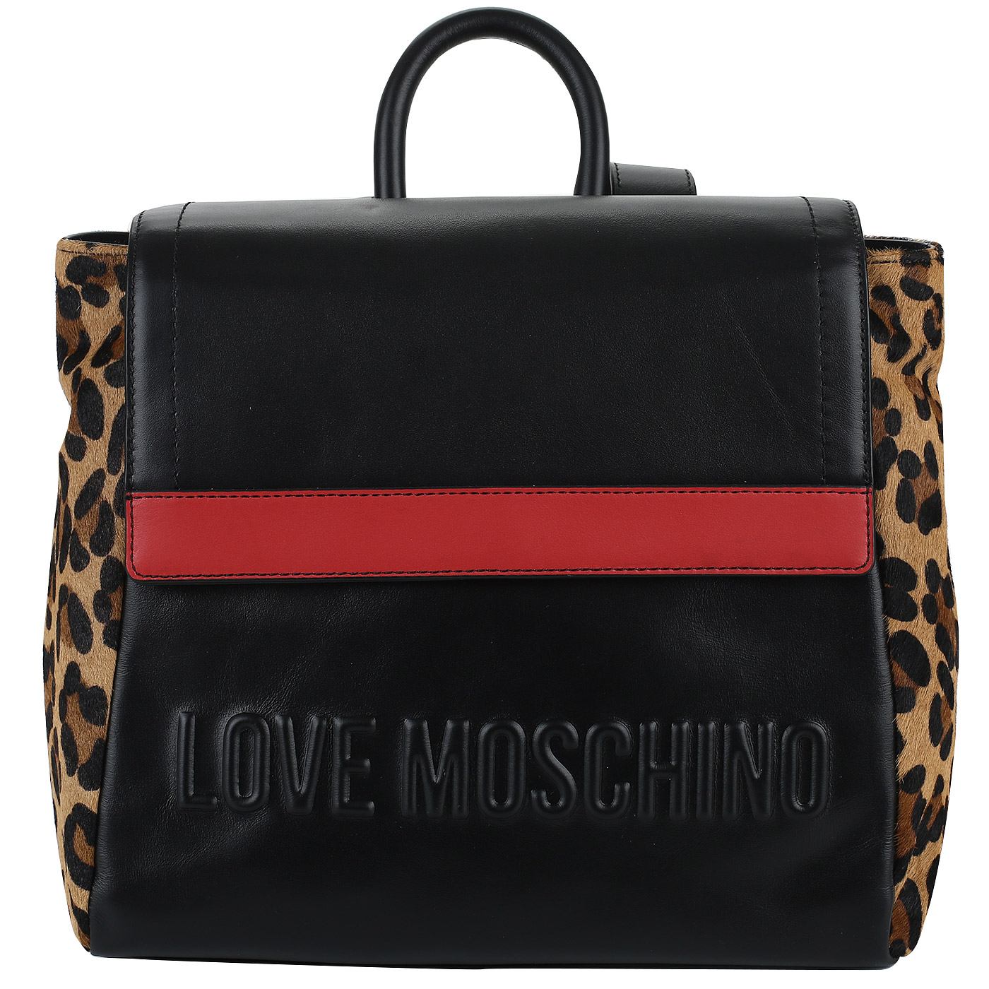 Love Moschino Кожаный рюкзак с откидным клапаном