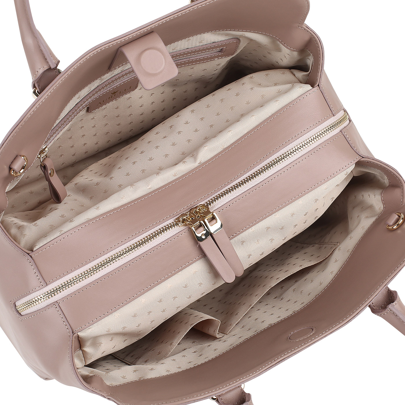 Сумка из темно-розовой кожи Aurelli 