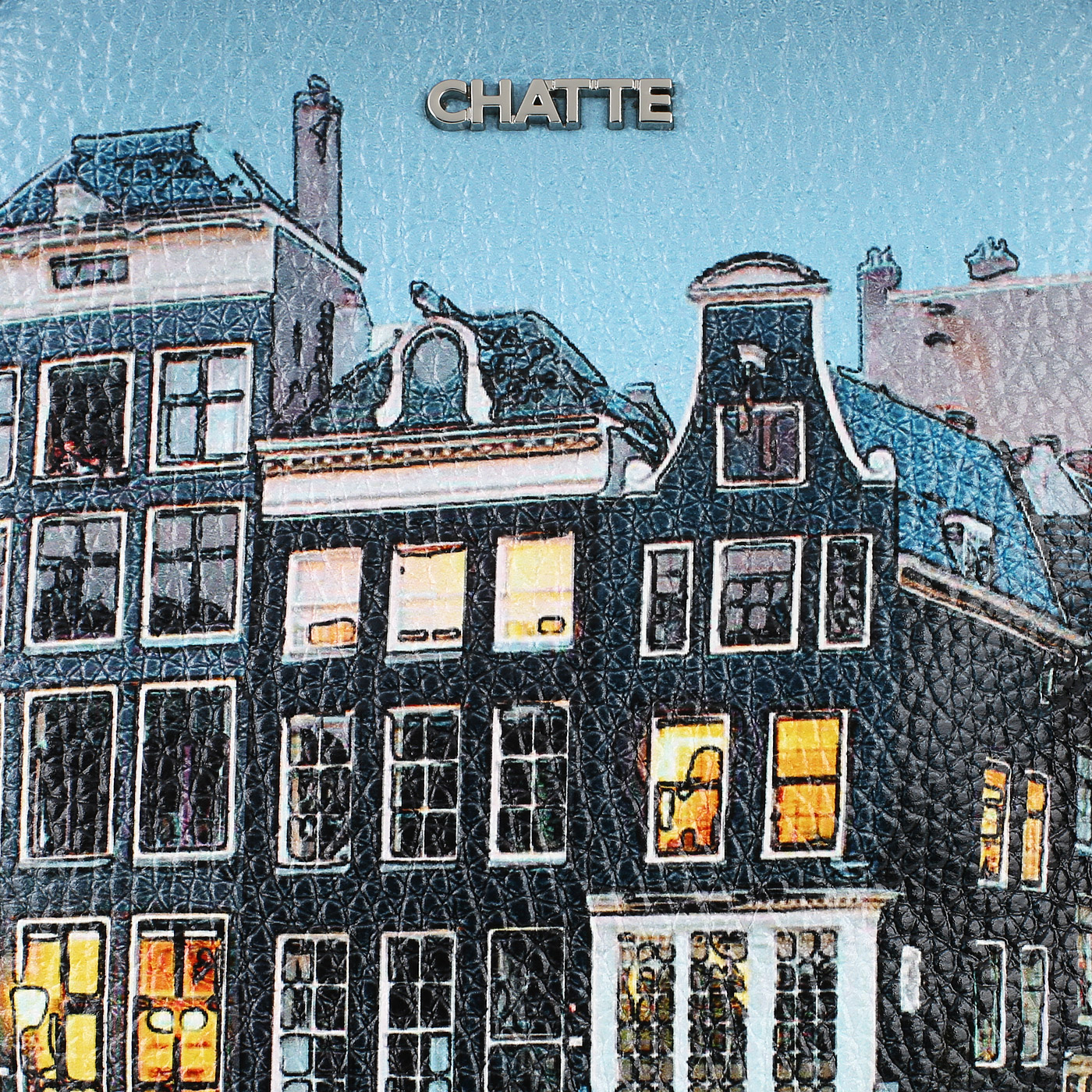 Кожаный рюкзак с принтом Chatte 