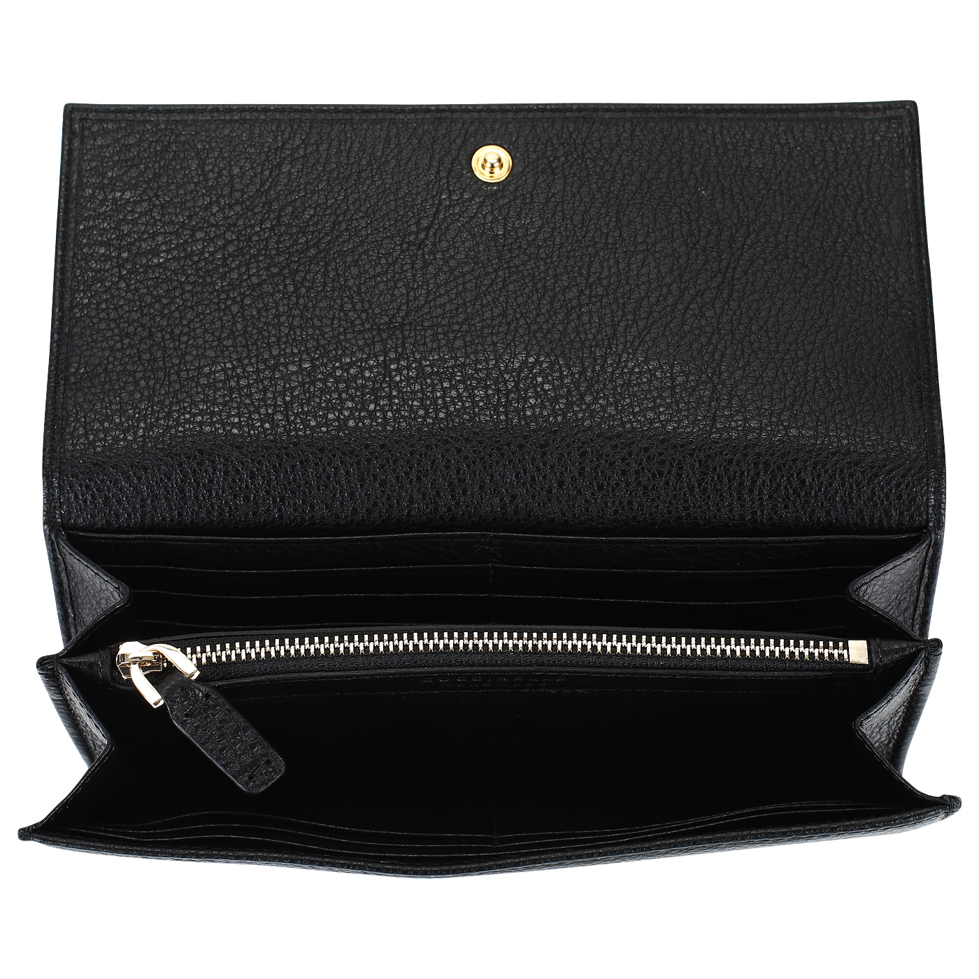 Черное кожаное портмоне на полную купюру Coccinelle Metallic Soft