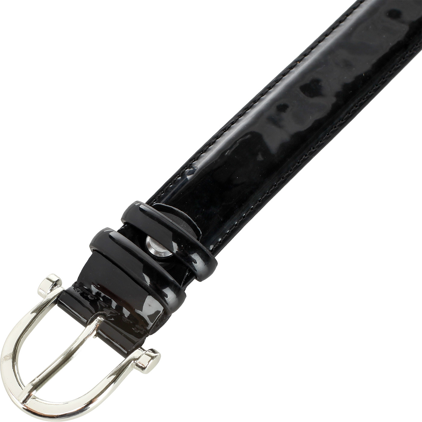 Женский лакированный ремень из натуральной кожи Chatte 