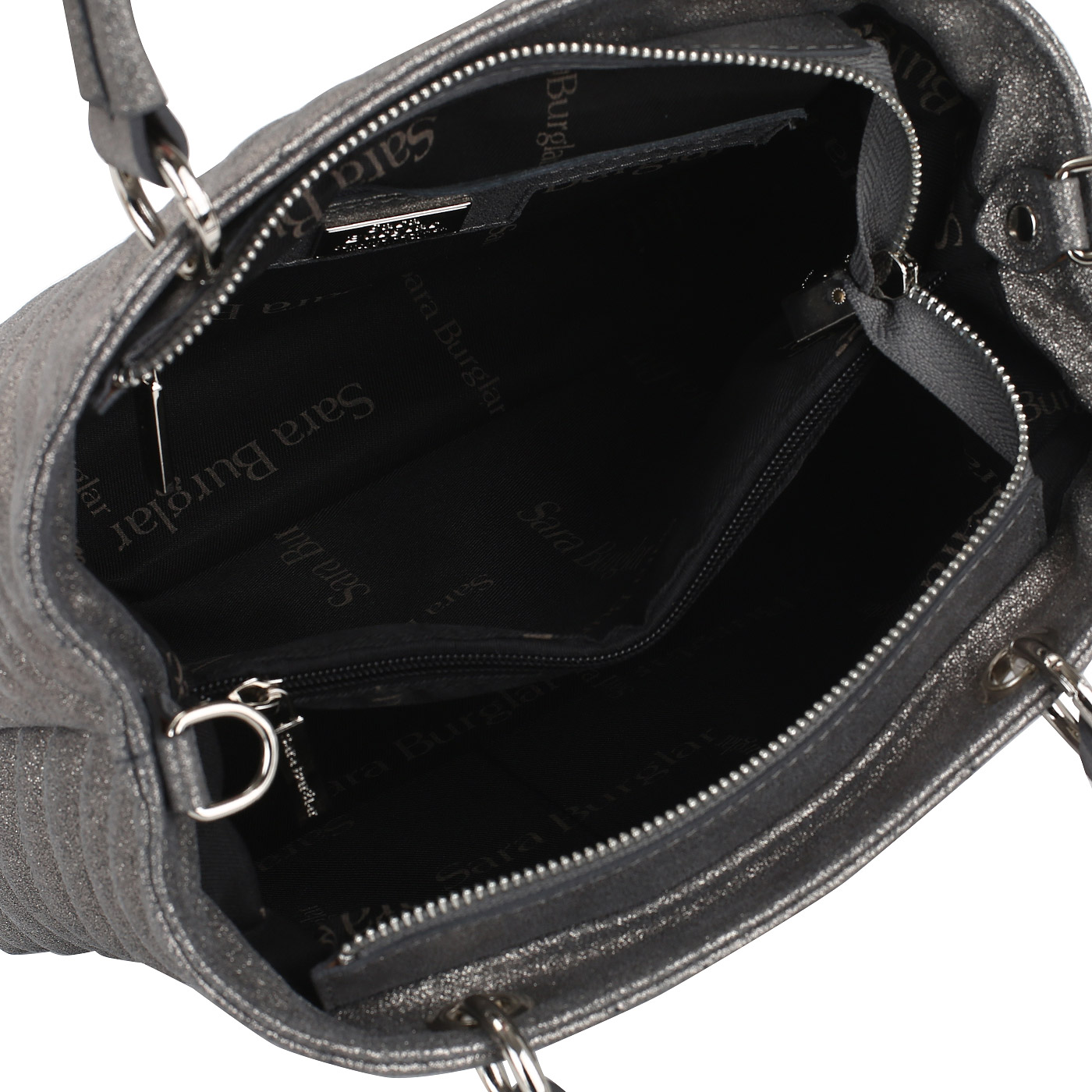 Сумка из металлизированной кожи Sara Burglar Giola Glitter