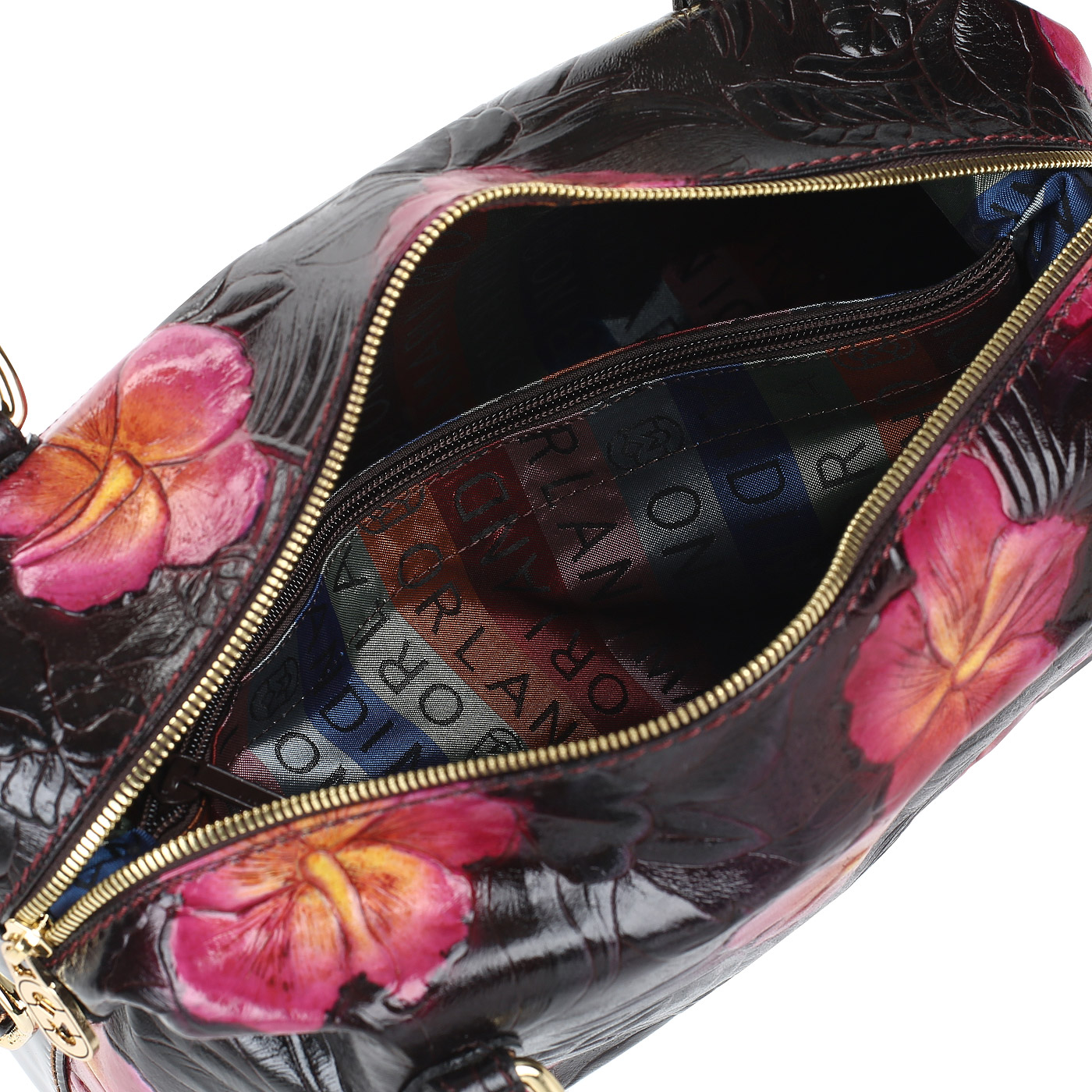 Бордовая сумка с тиснением Marino Orlandi 