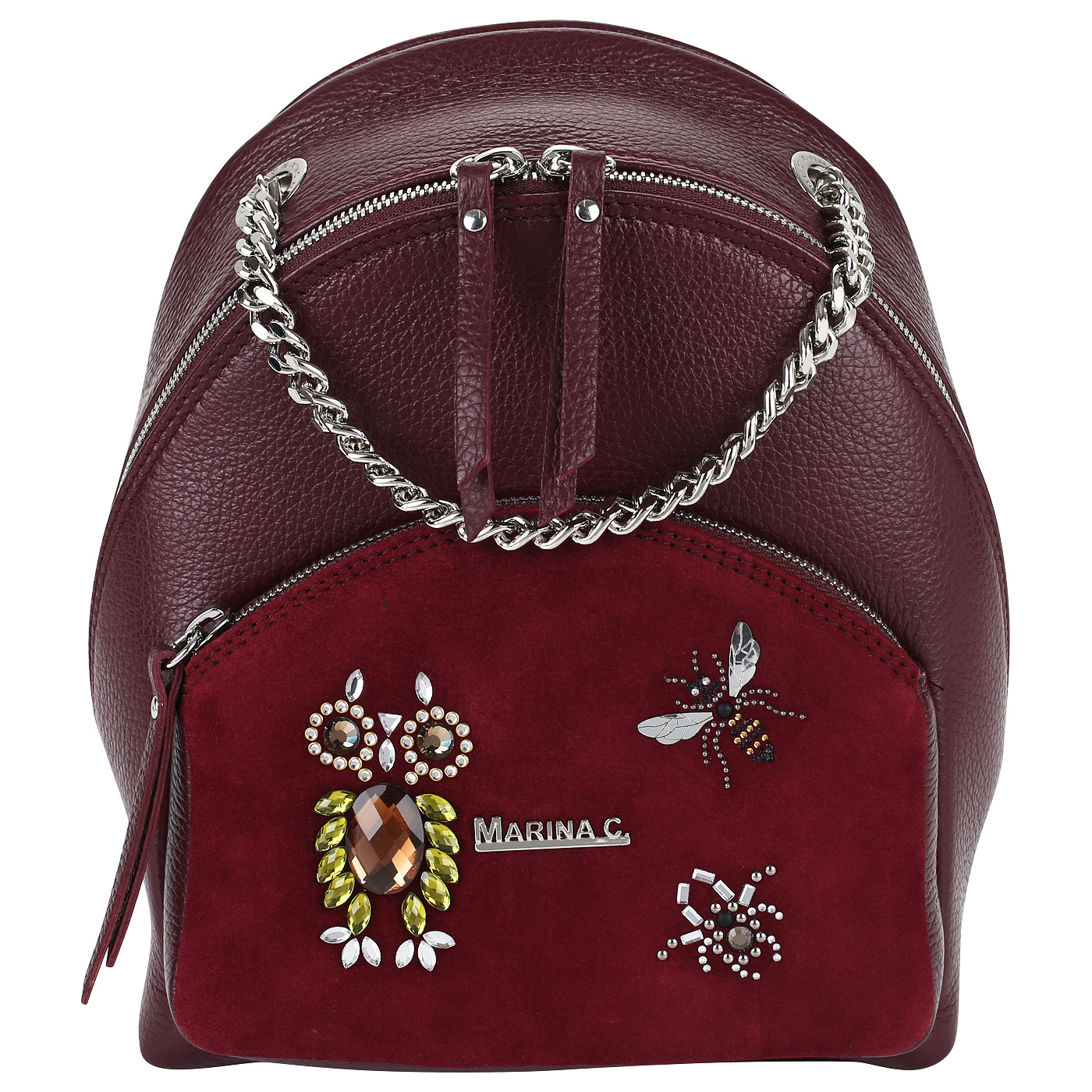 Marina Creazioni Рюкзак из кожи и замши