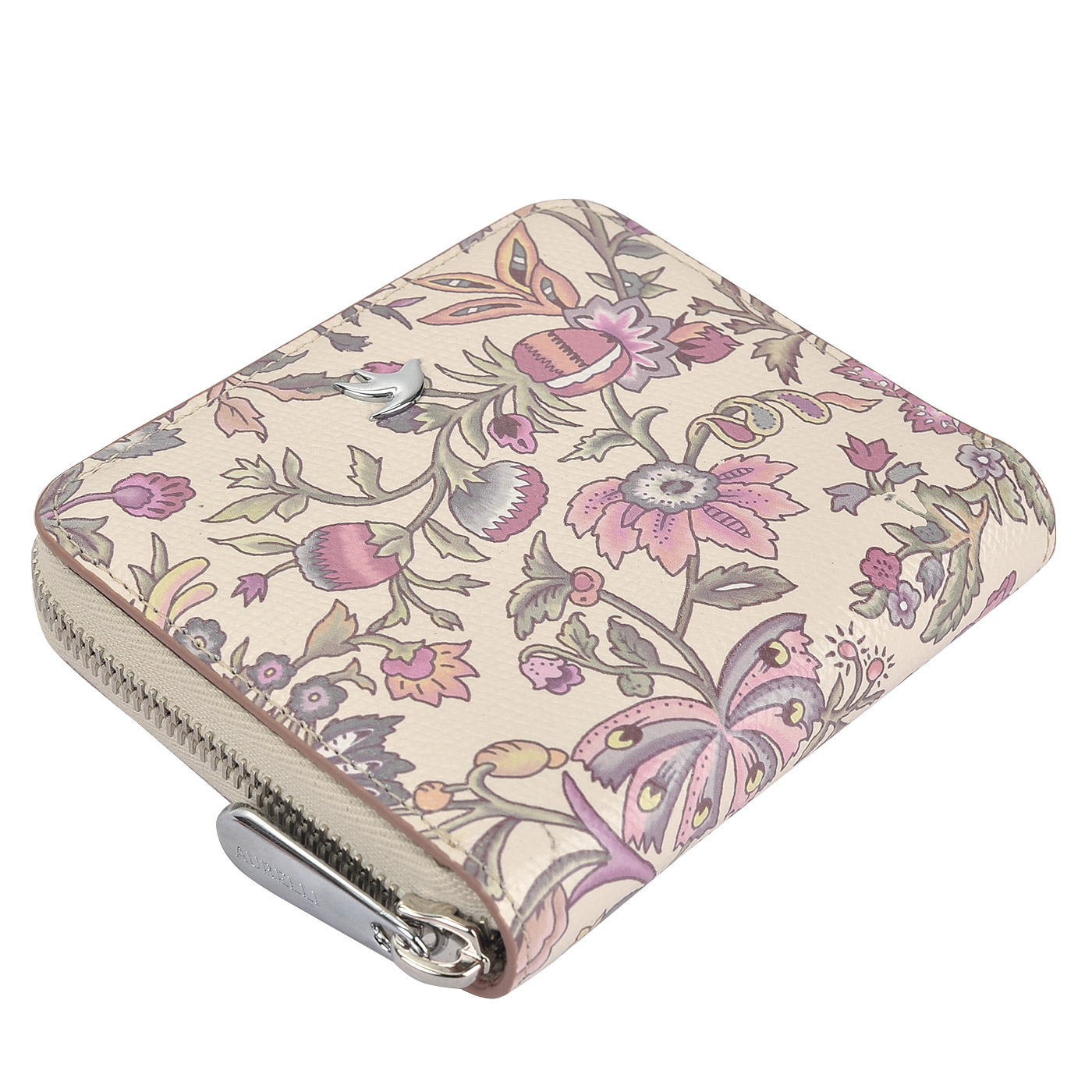 Компактное кожаное портмоне с принтом Aurelli Alma fiore