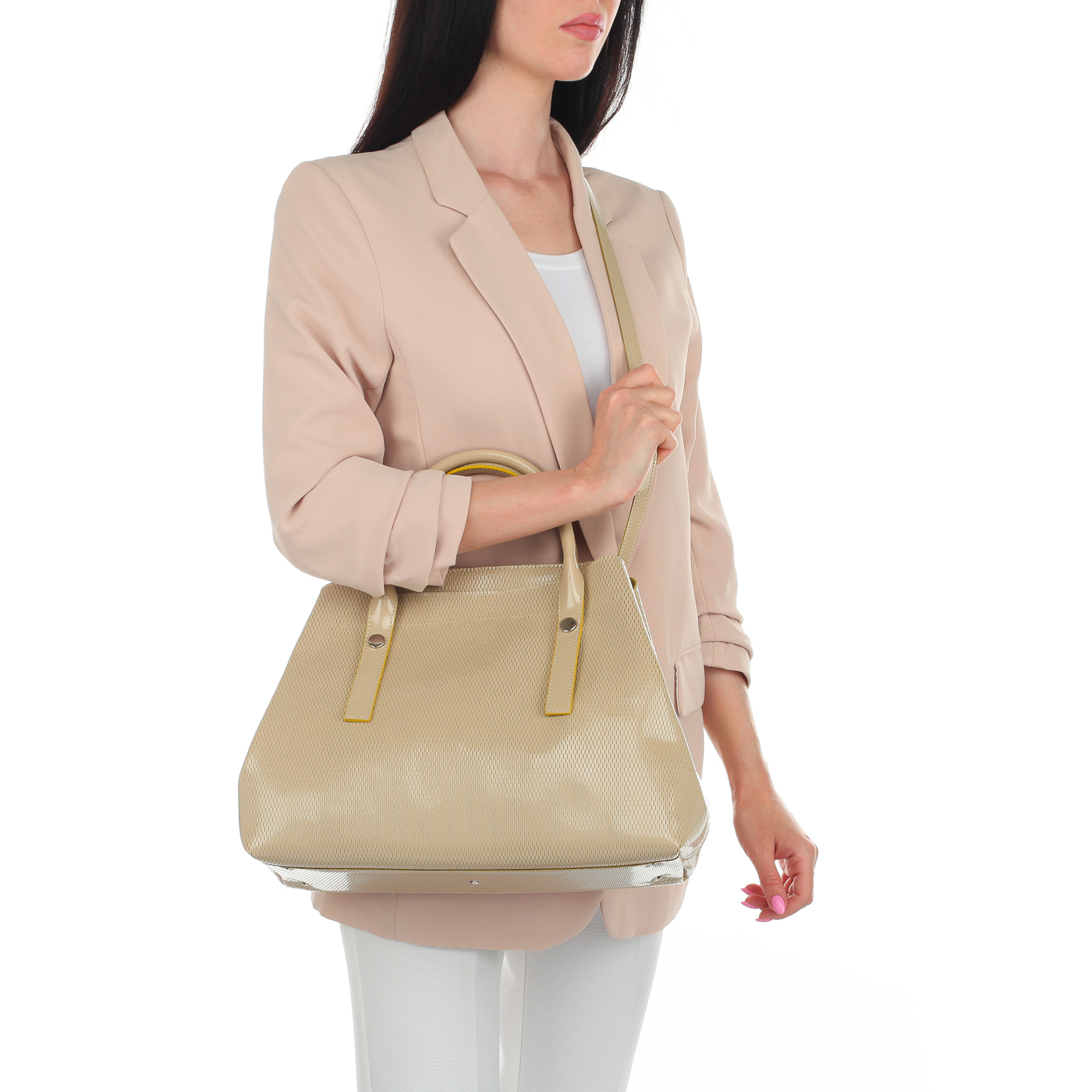 Лакированная сумка на молнии Ripani Glassa