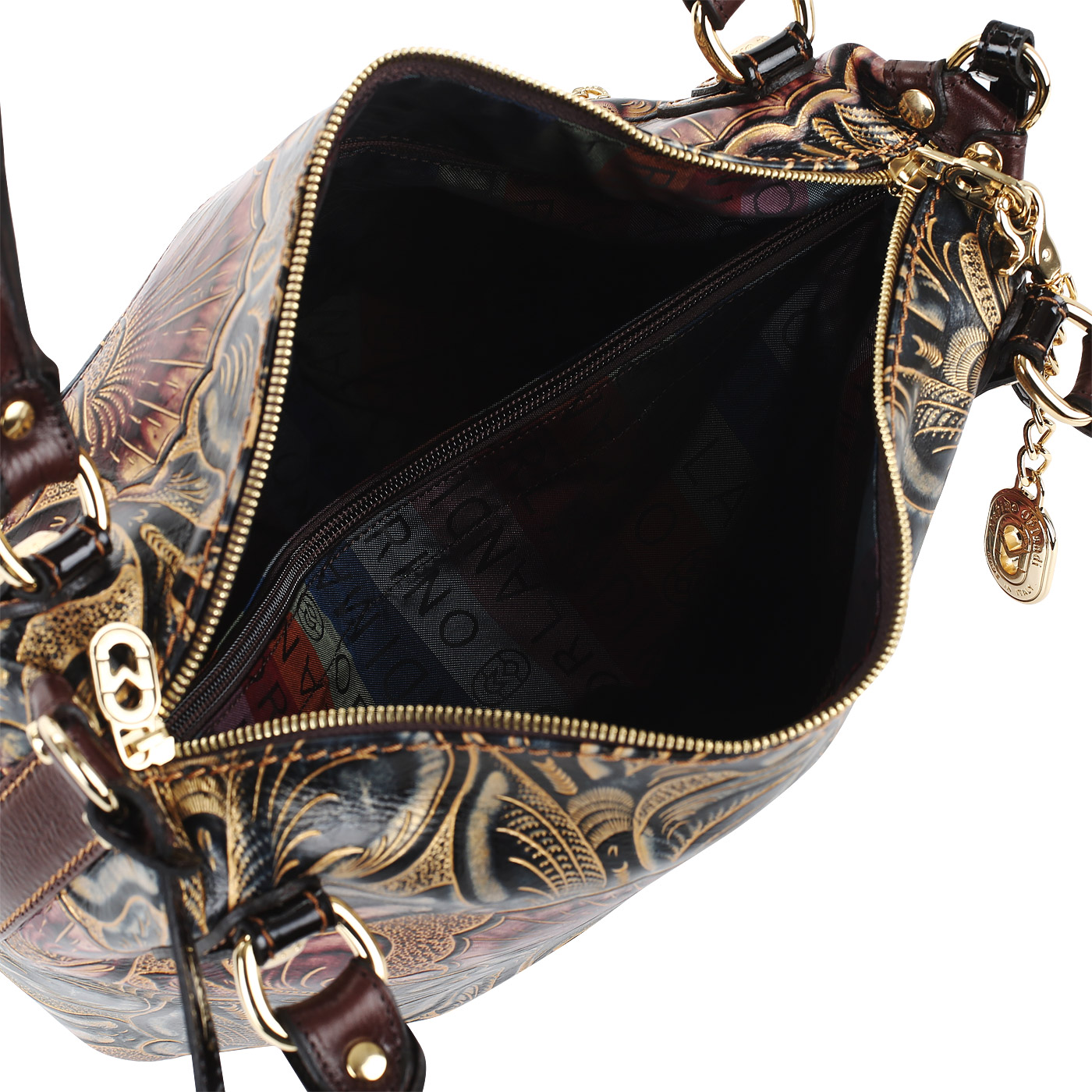 Кожаная сумка с тиснением Marino Orlandi 