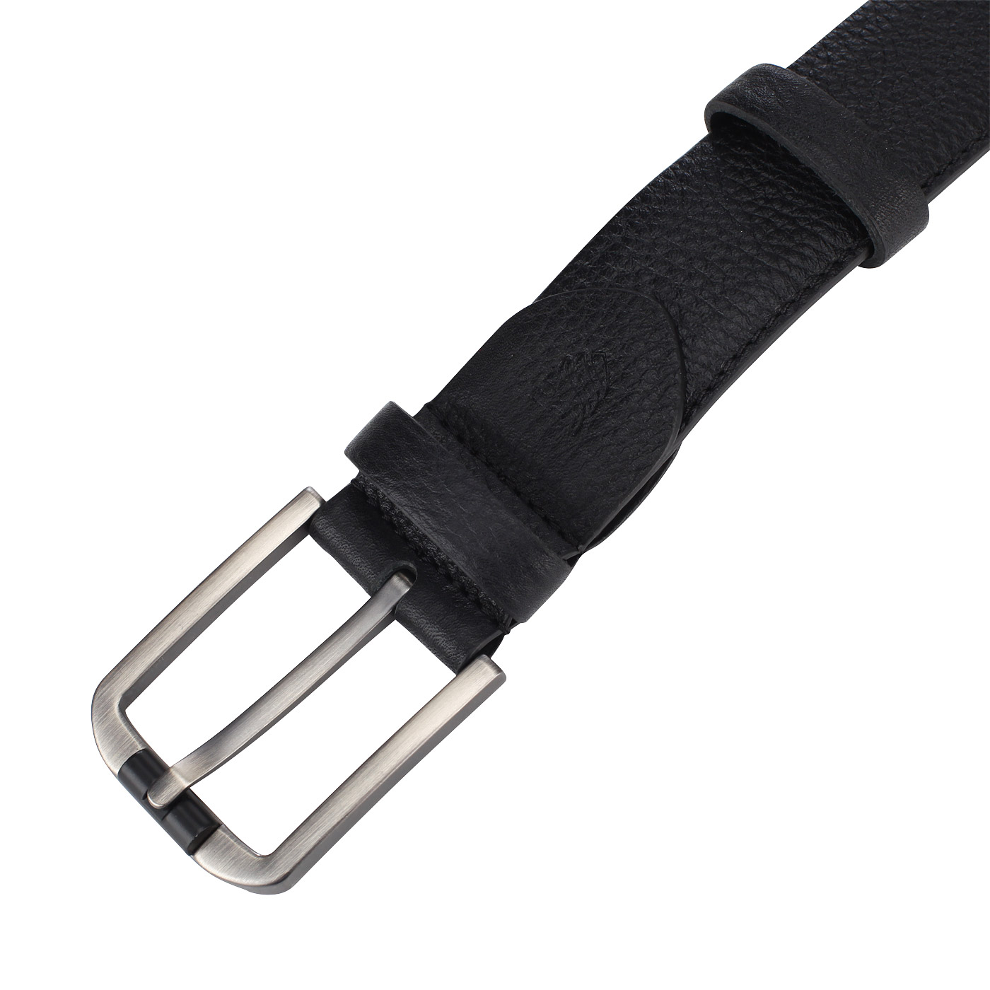 Ремень из зернистой черной кожи Mayrhoff 