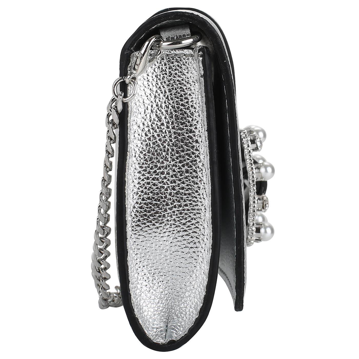 Серебристый клатч Guess Summer Night City