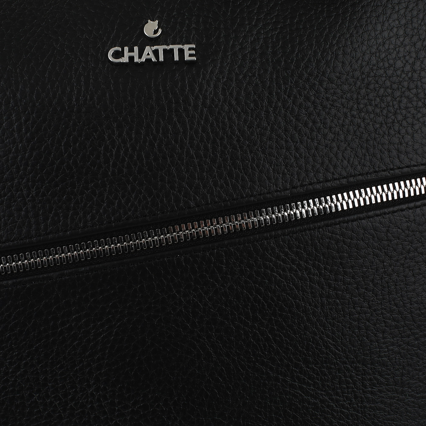 Черный кожаный рюкзак Chatte 