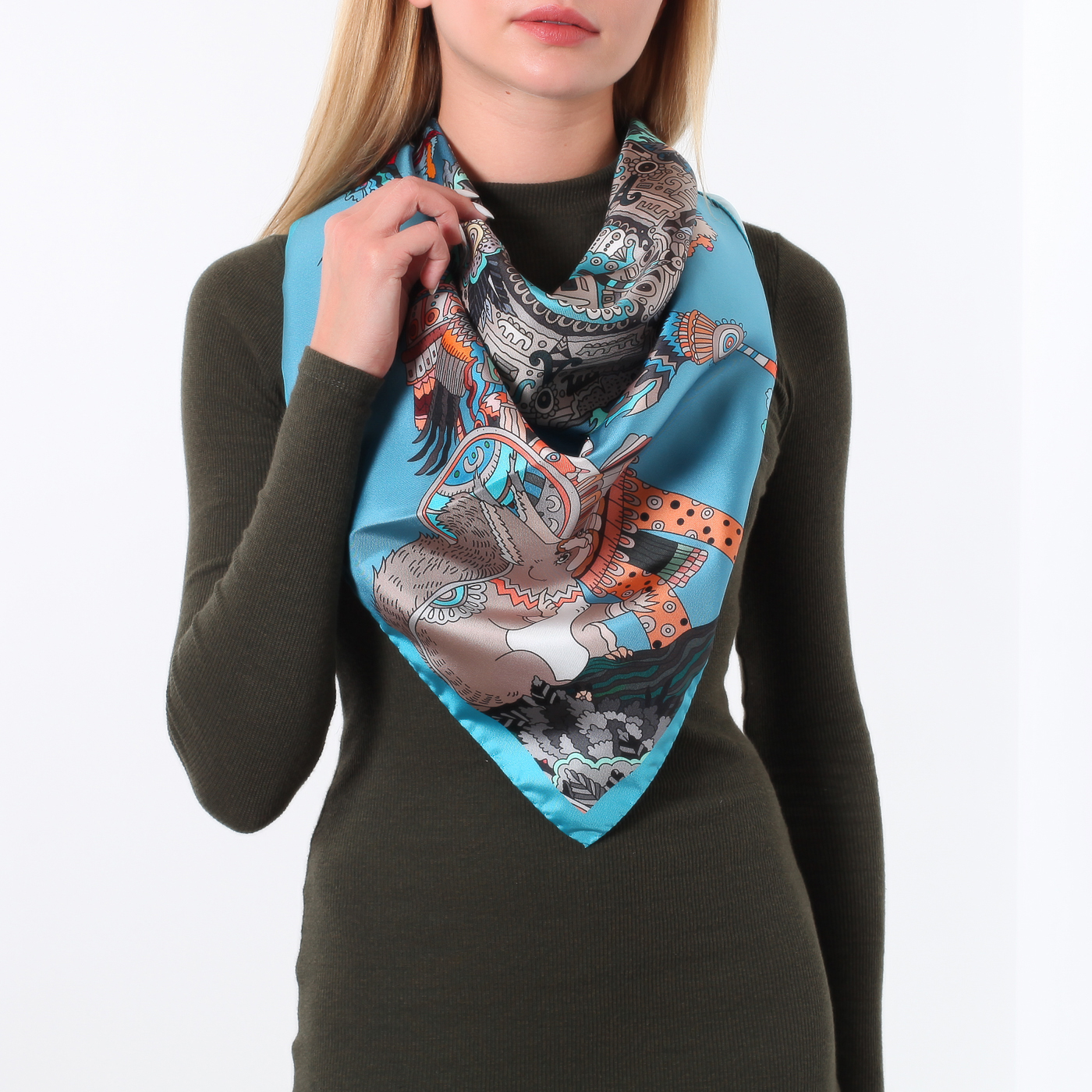 Шелковый платок Radical Chic Maya Calendar