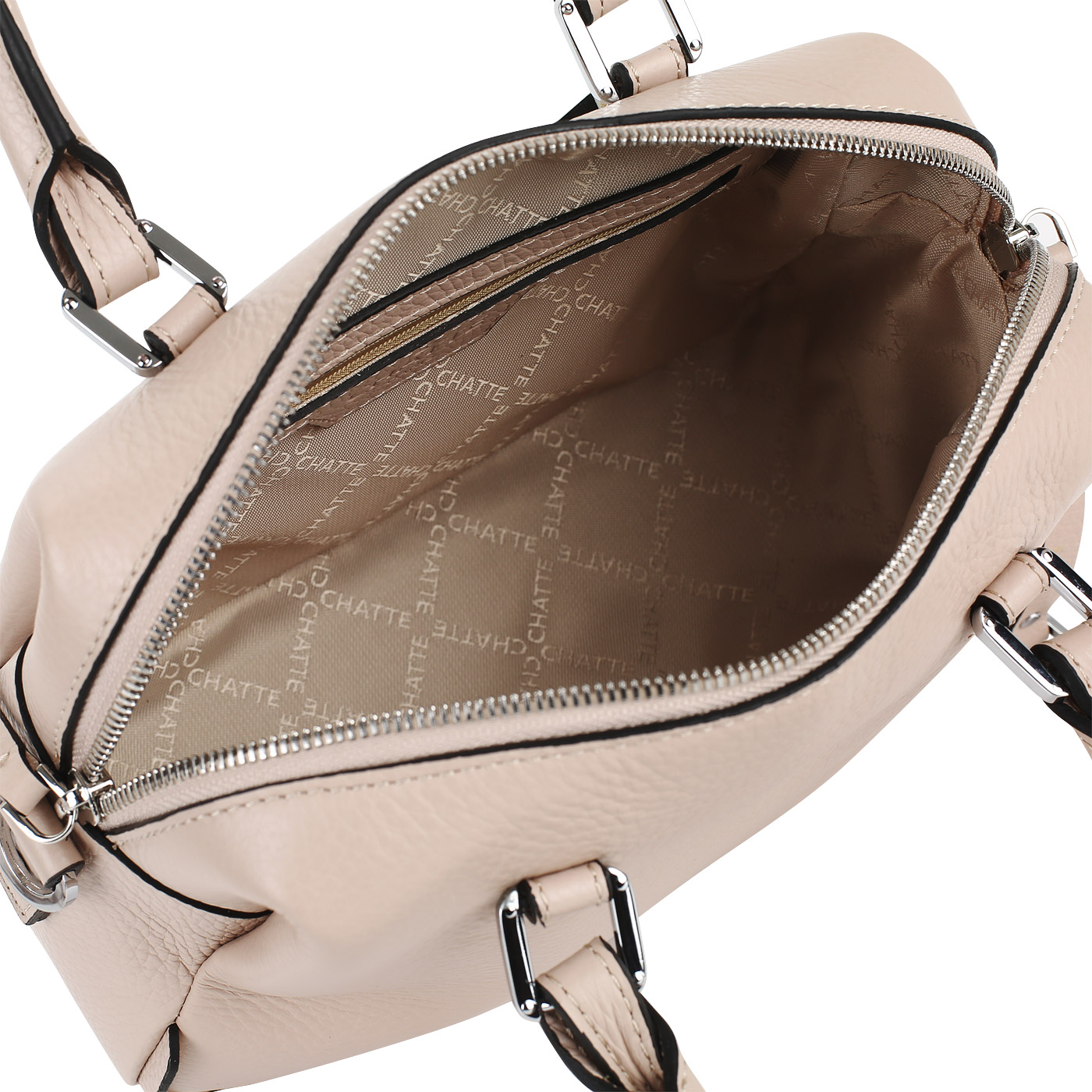 Бежево-розовая сумка Chatte Marseille