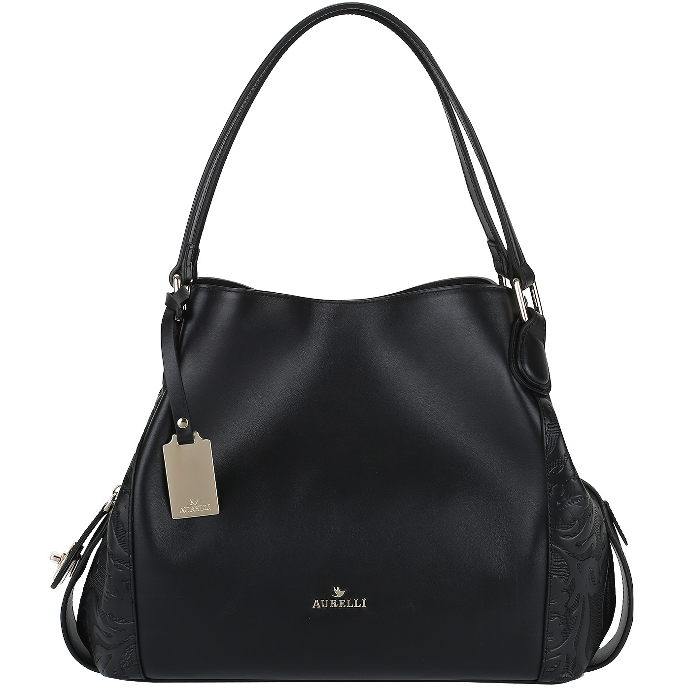 Aurelli Черная кожаная сумка