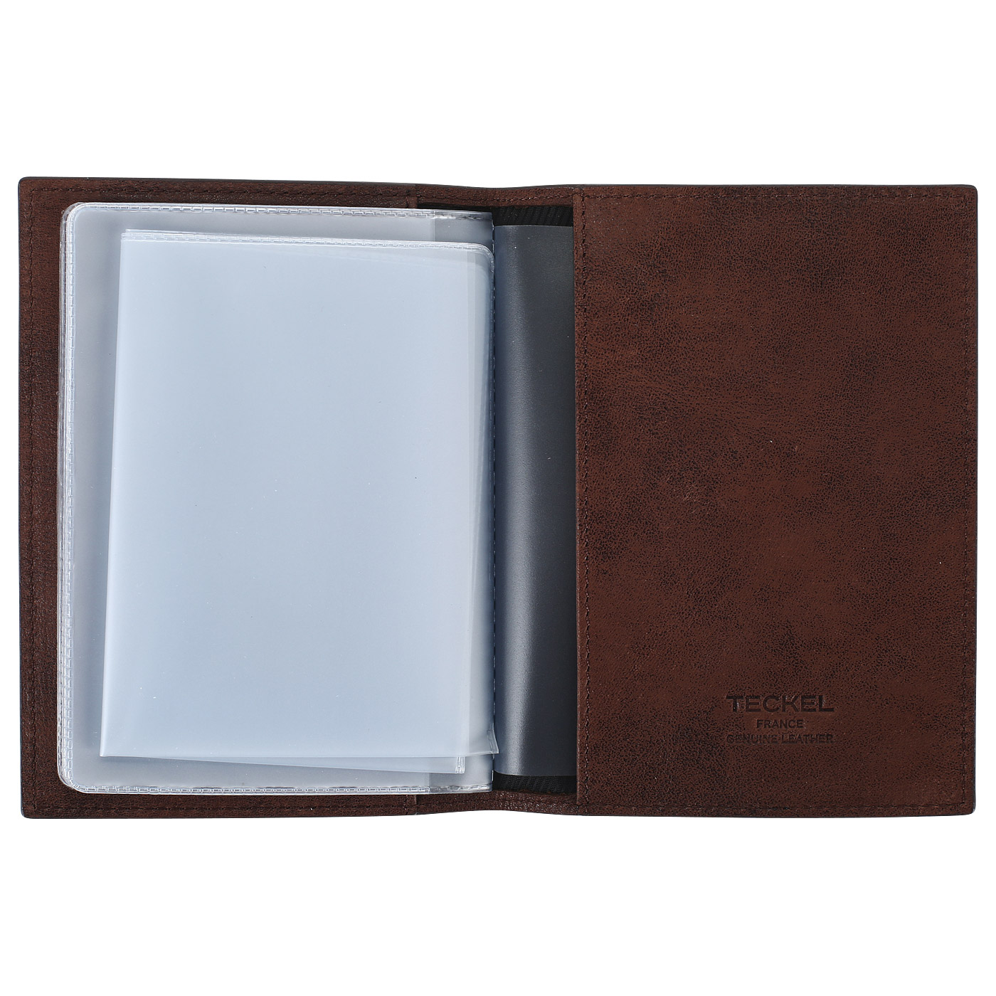 Кожаная обложка для автодокументов Teckel 