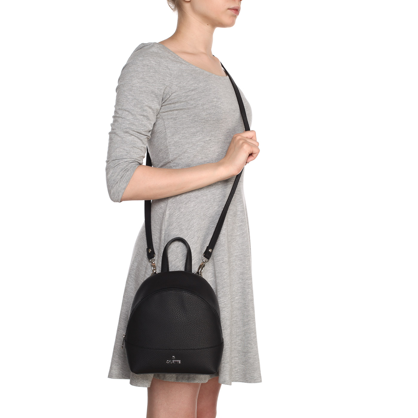 Маленькая черная сумка через плечо Chatte 