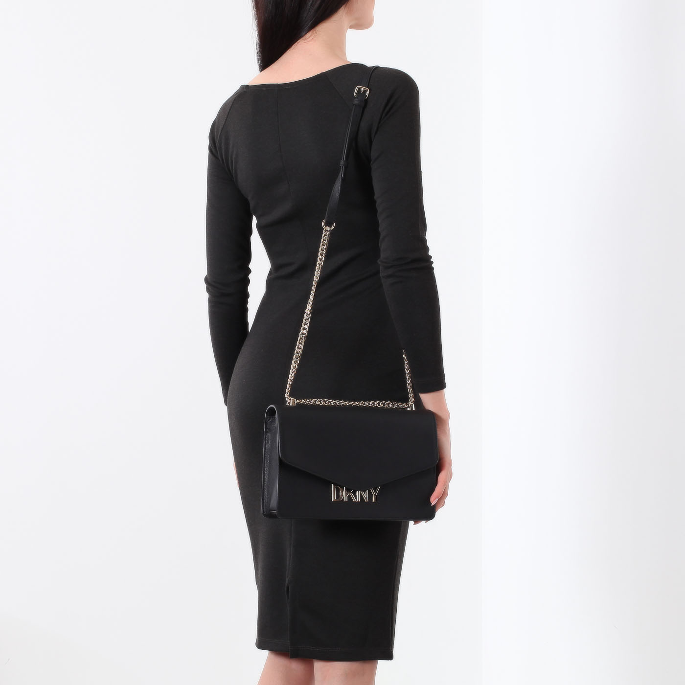 Сафьяновая сумка через плечо DKNY Penelope