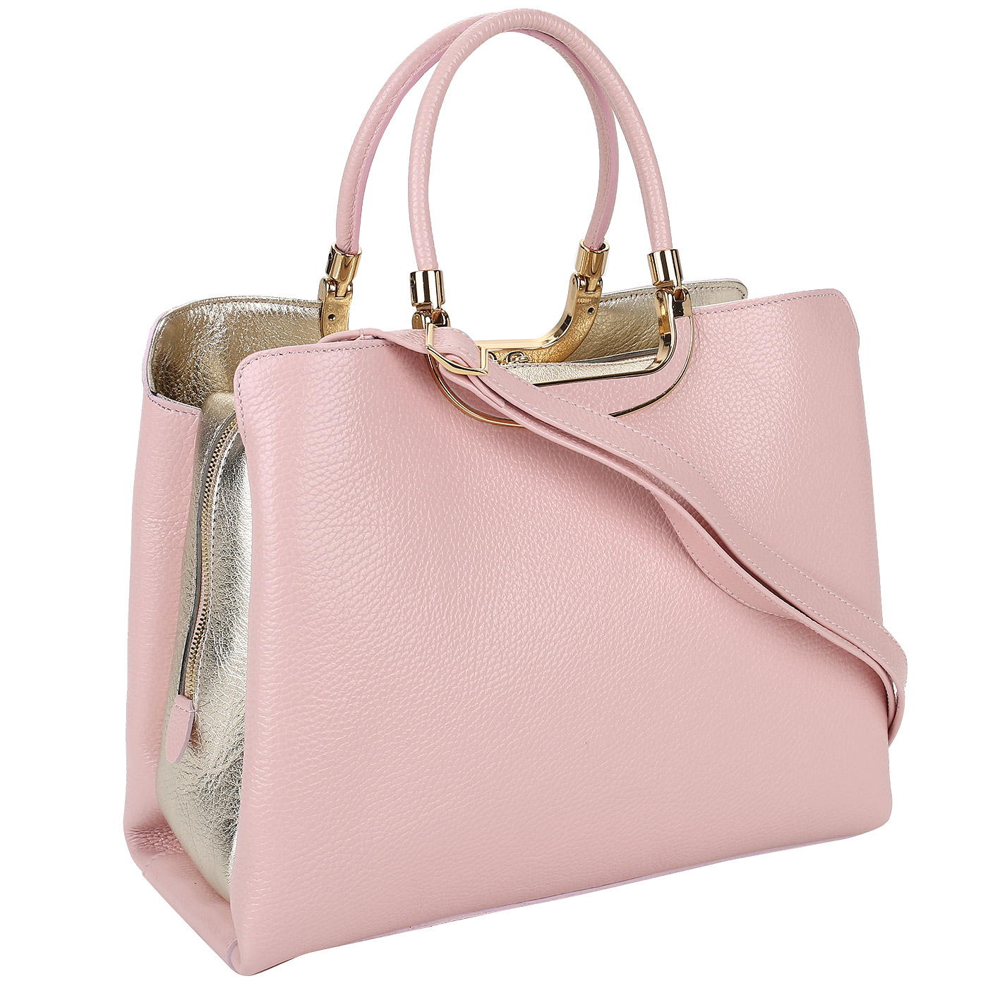 Кожаная сумка с тремя отделениями Gilda Tonelli Niagara Lamin