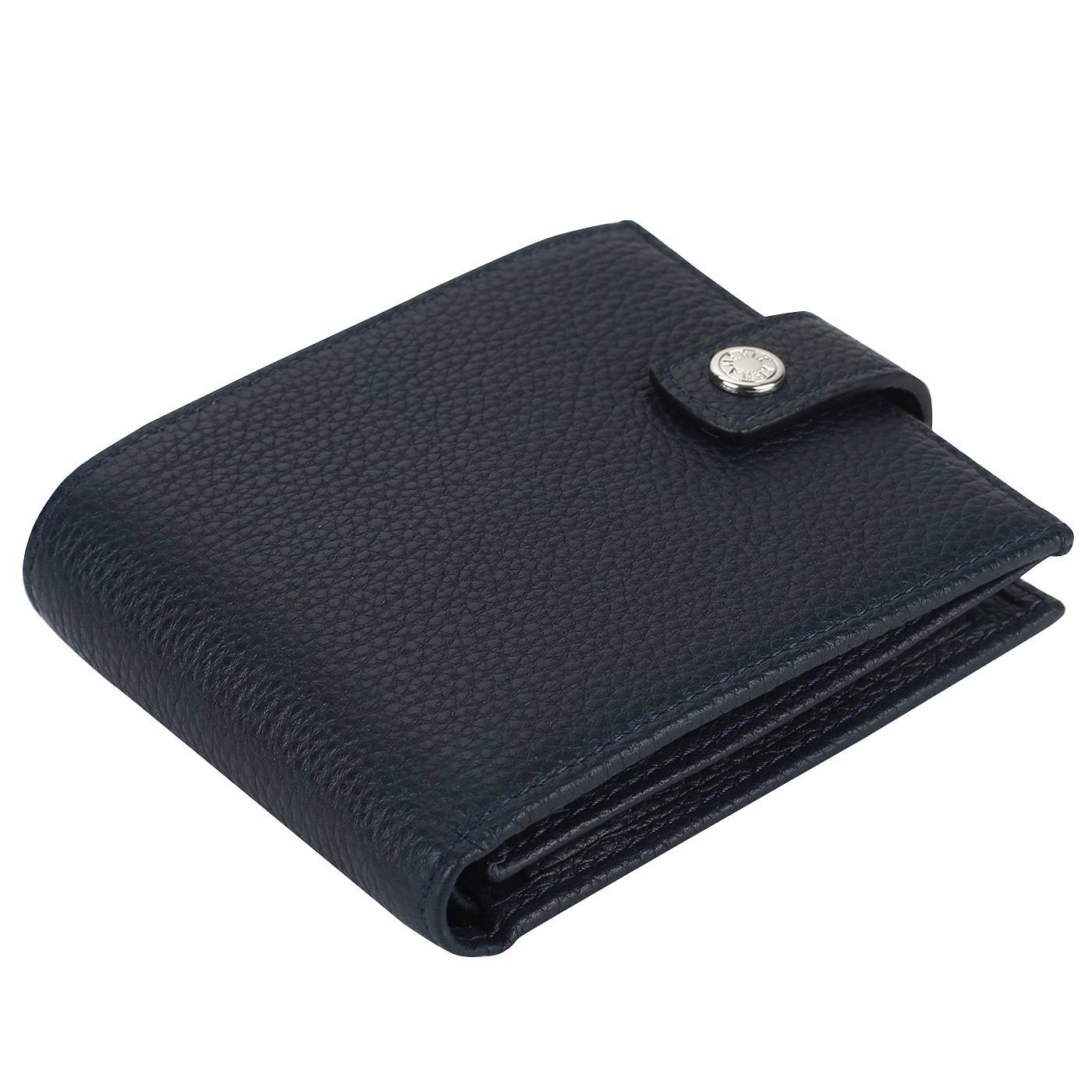 Синее кожаное портмоне Neri Karra 