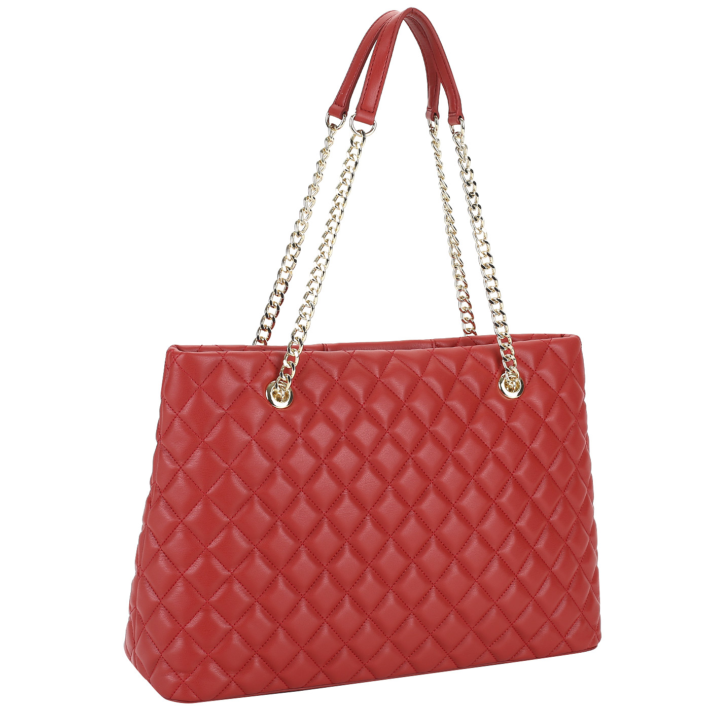 Красная стеганая сумка Love Moschino Super Quilted