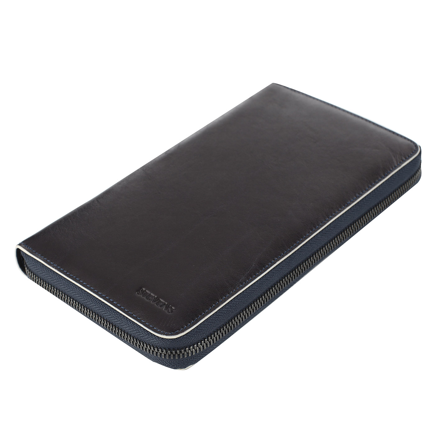 Черное мужское кожаное портмоне Stevens 