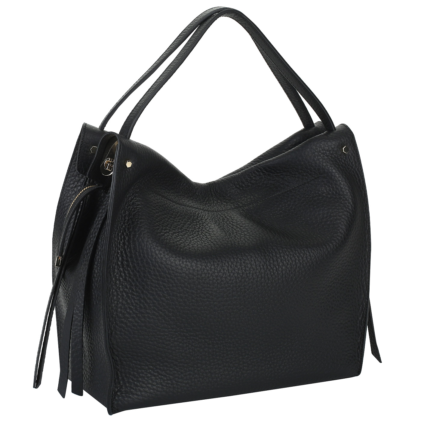 Мягкая кожаная сумка на двойной молнии Gironacci 