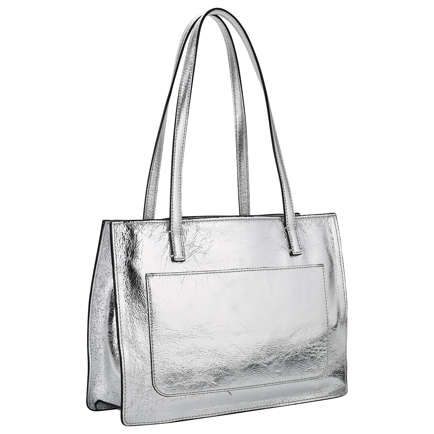 Сумка из металлизированной кожи DKNY Commuter