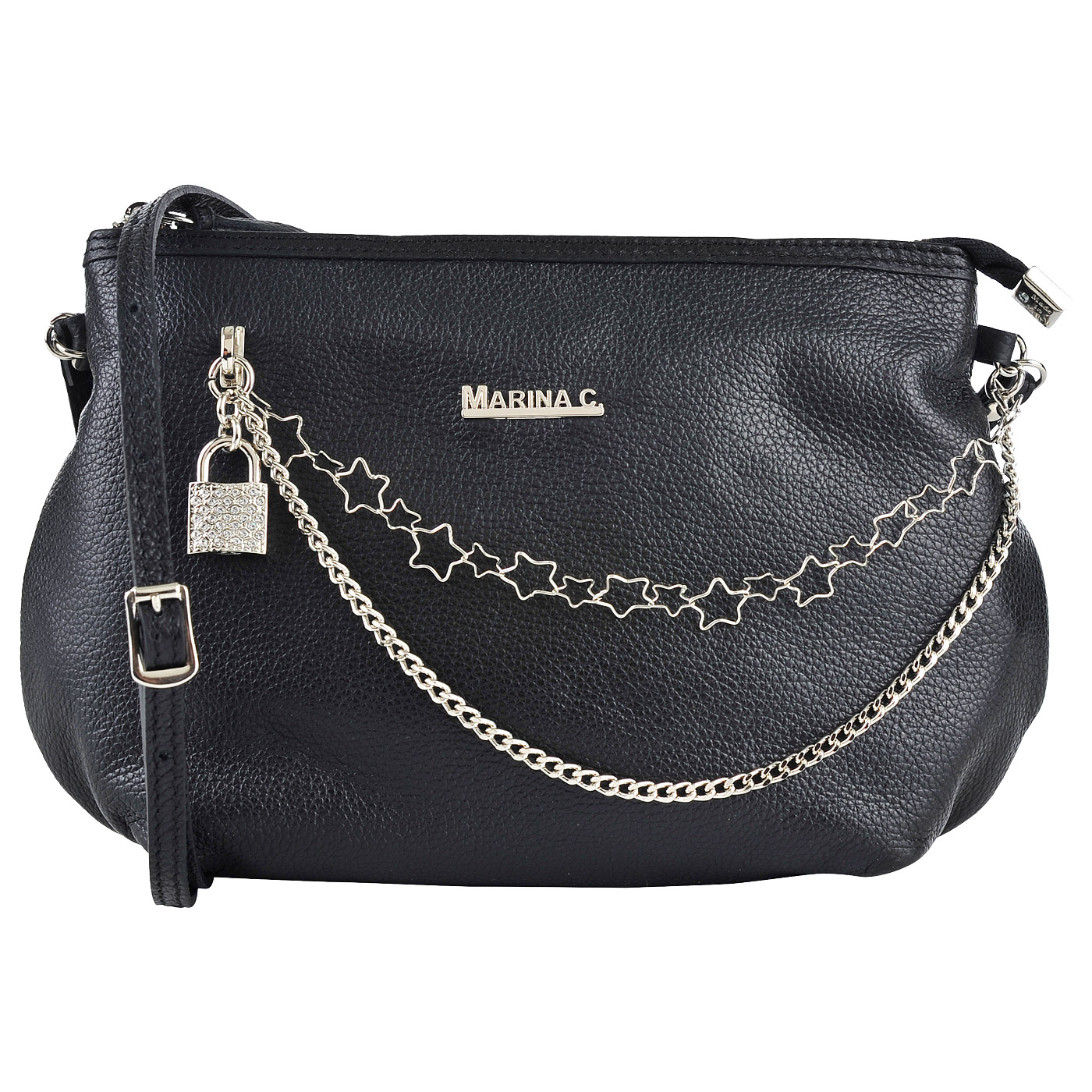Женская кожаная сумка через плечо Marina Creazioni 
