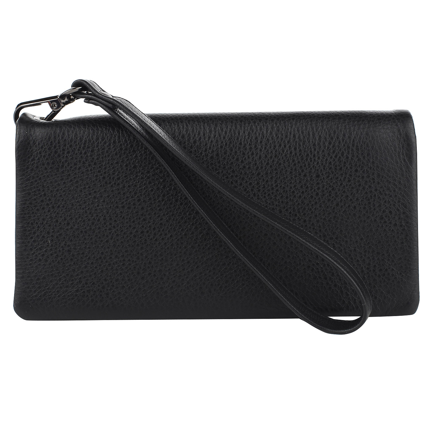 Черный мужской клатч из натуральной кожи Stevens 