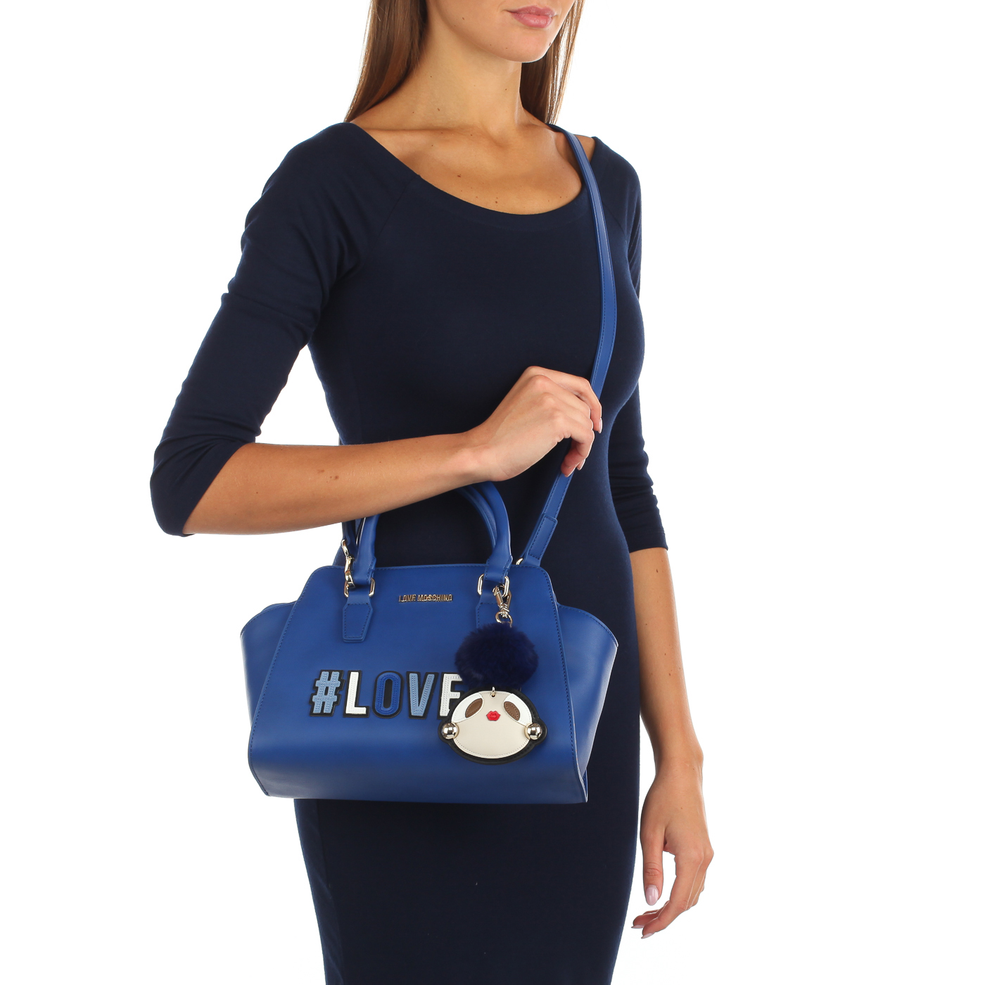 Сумка-трапеция Love Moschino Girly Pom Pom