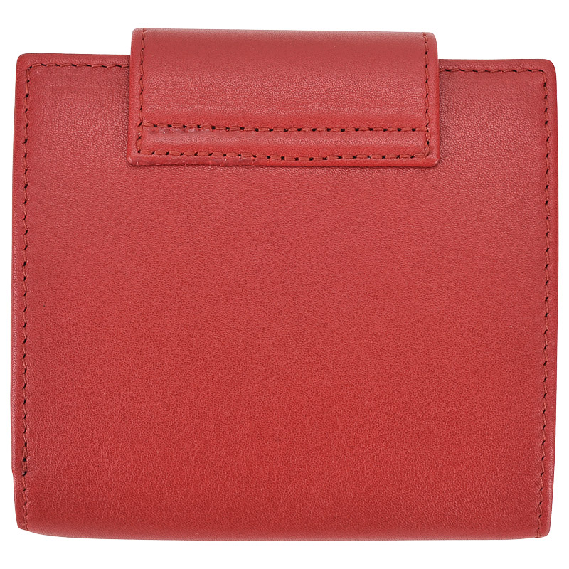 Красное кожаное портмоне Neri Karra 