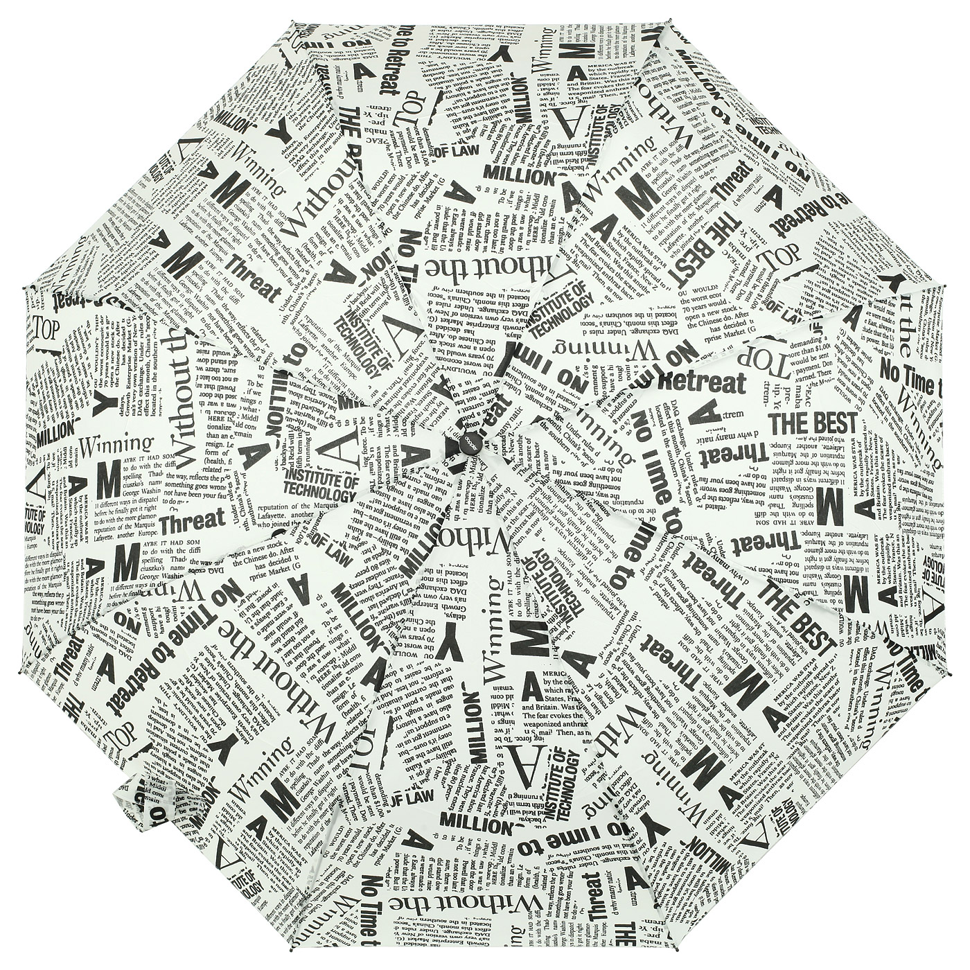 Белый зонт с принтом Doppler Newspaper
