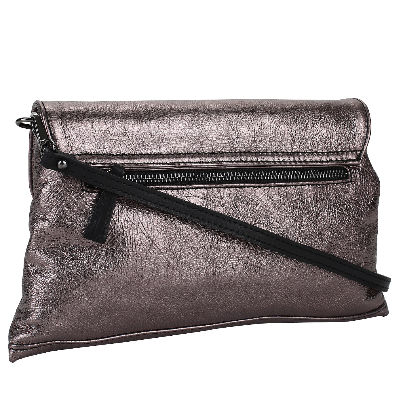 Клатч из ламинированной кожи Bruno Rossi 