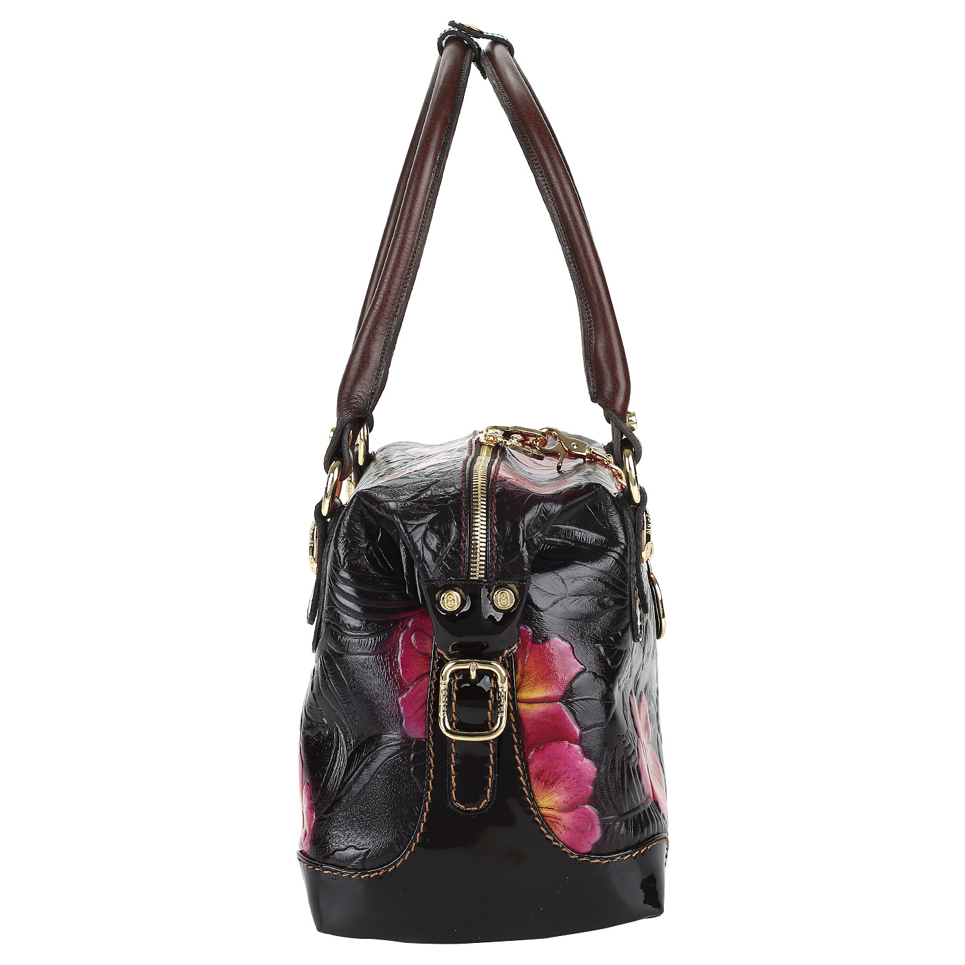 Бордовая сумка с тиснением Marino Orlandi 