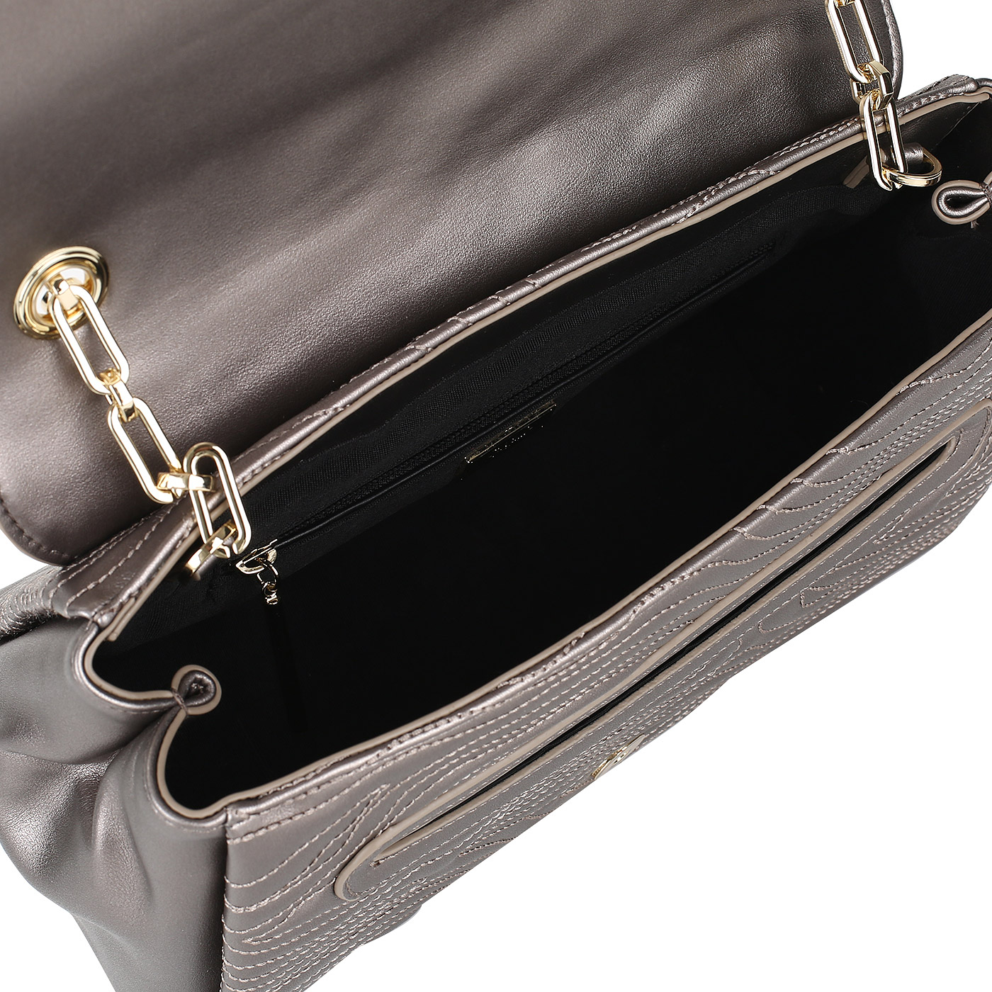 Стеганая сумка с откидным клапаном Cavalli Class Zebra