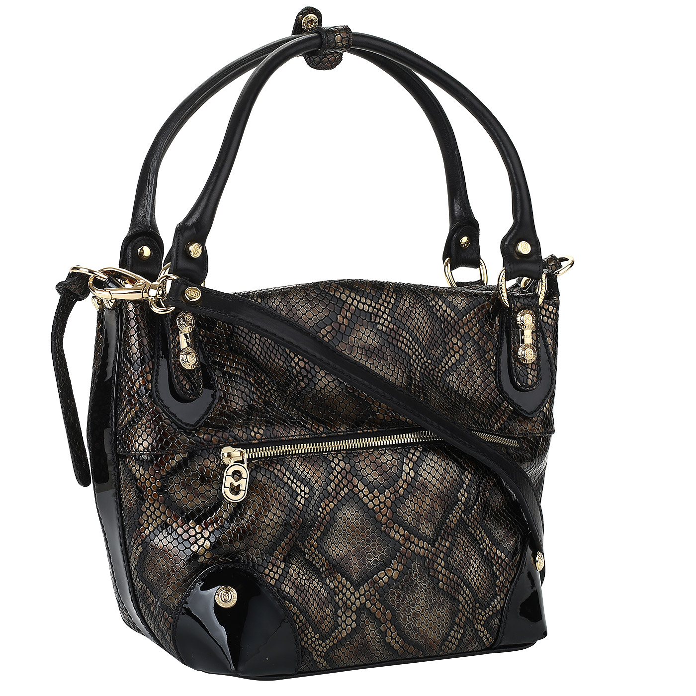 Сумка из лакированной кожи Marino Orlandi 