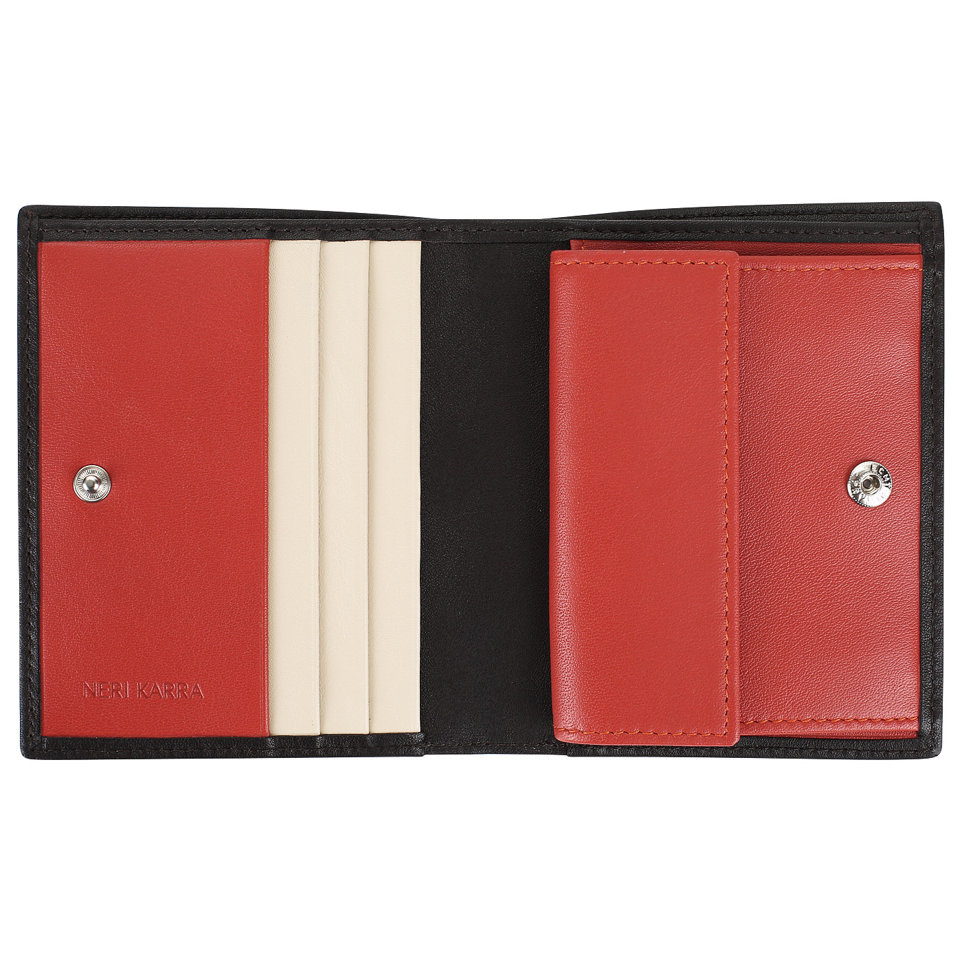 Складной кошелек из гладкой кожи Neri Karra 