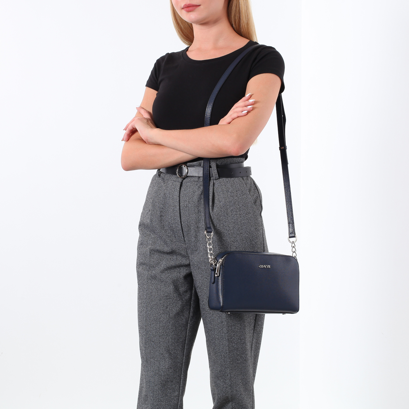 Сафьяновая сумочка с двумя отделами Chatte 