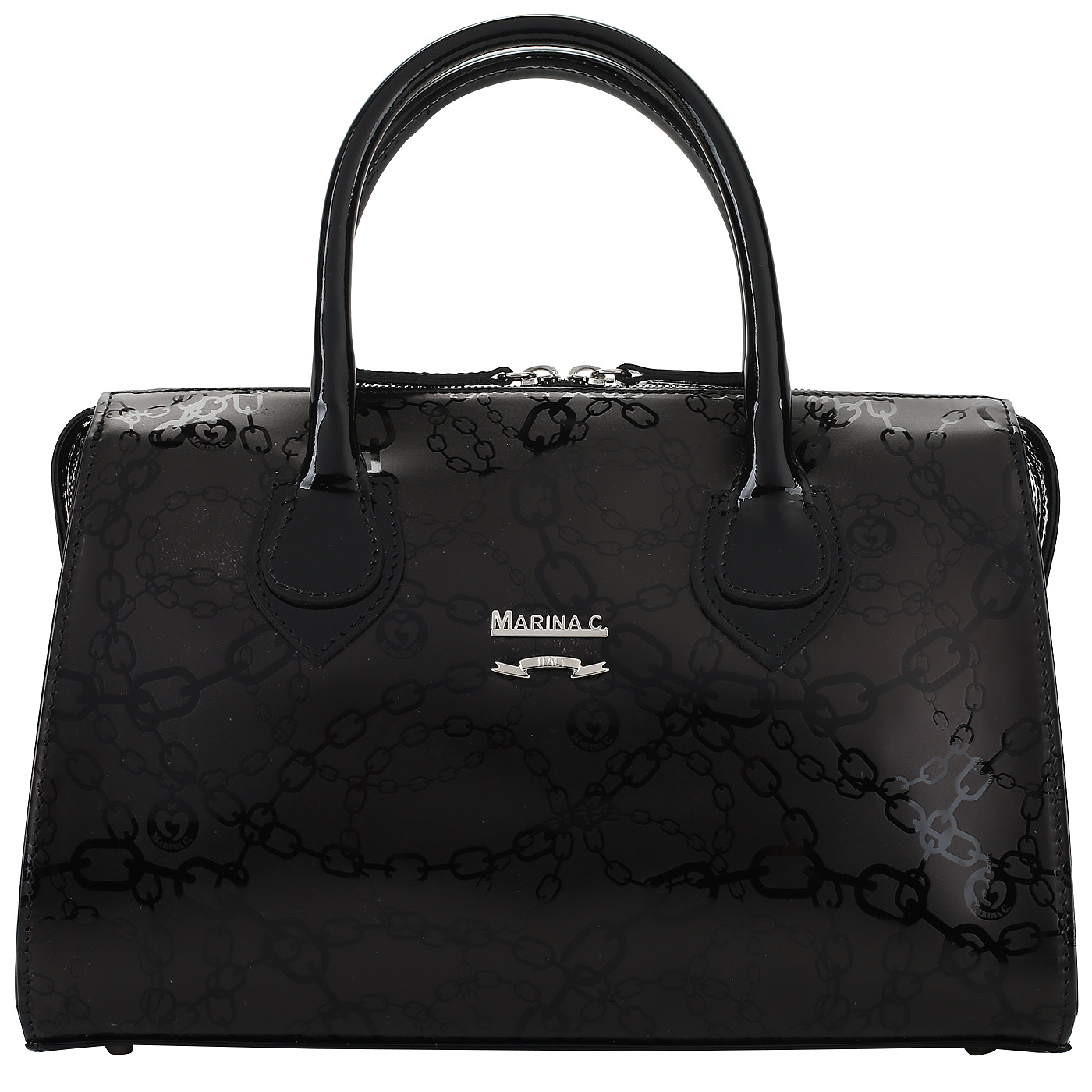 Marina Creazioni Лакированная сумка на двойной молнии