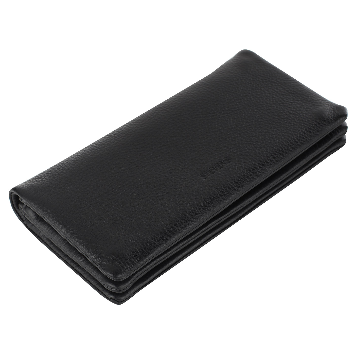 Черный мужской клатч из натуральной кожи Stevens 