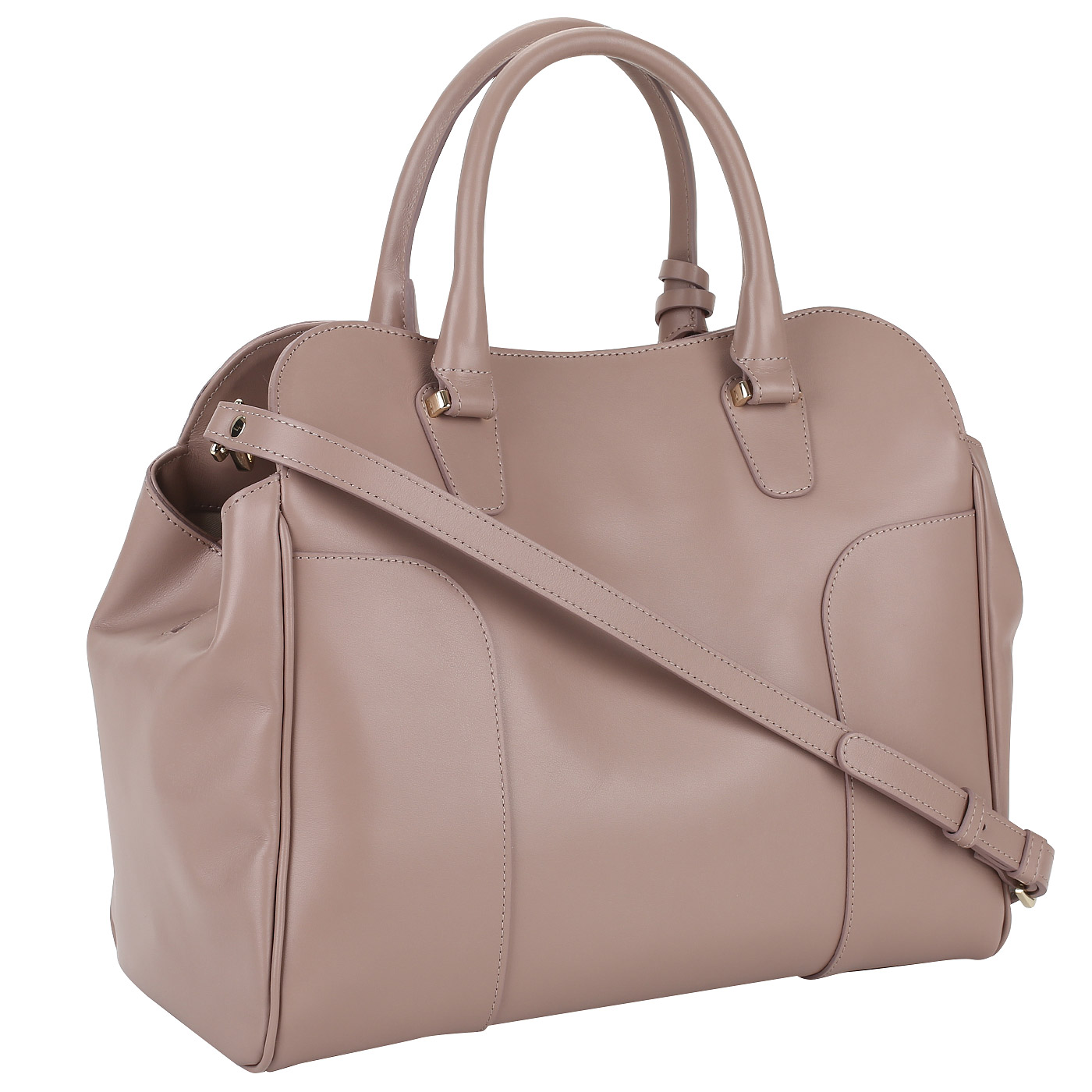 Сумка из темно-розовой кожи Aurelli 