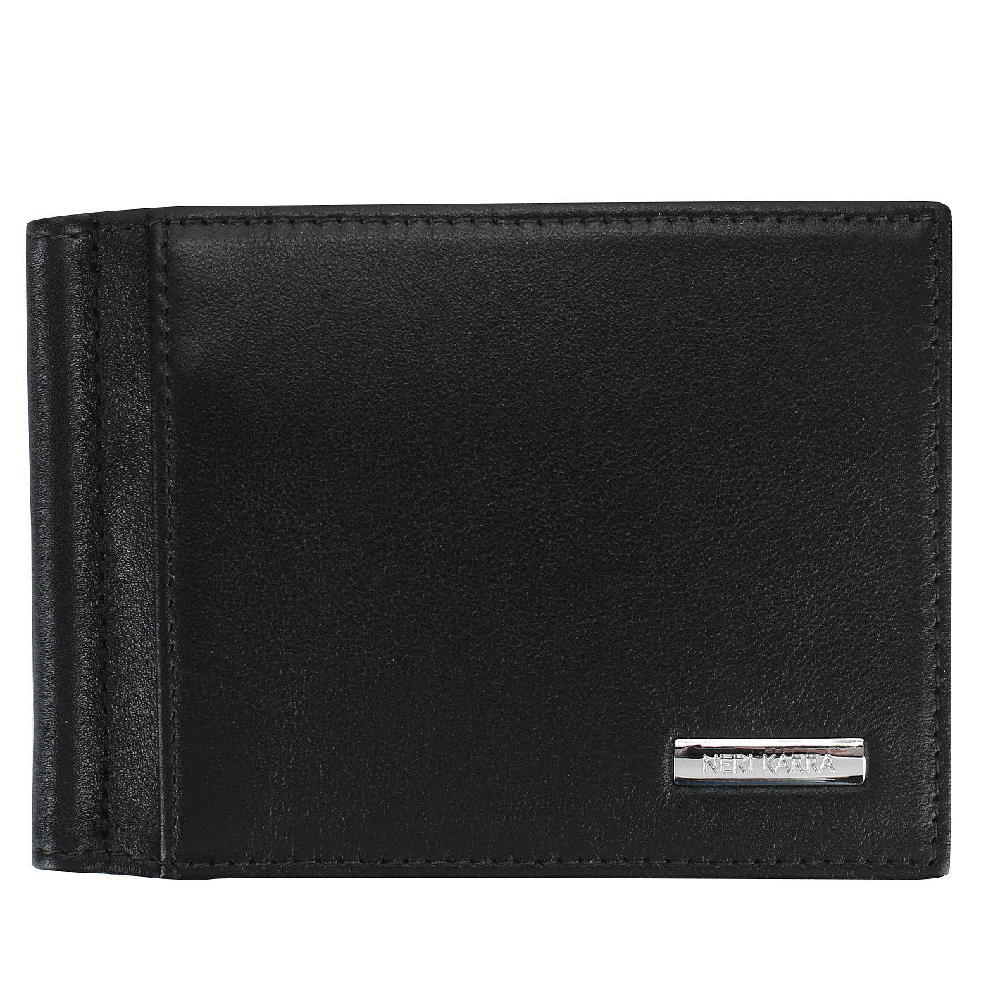 Neri Karra Зажим для денег из гладкой кожи