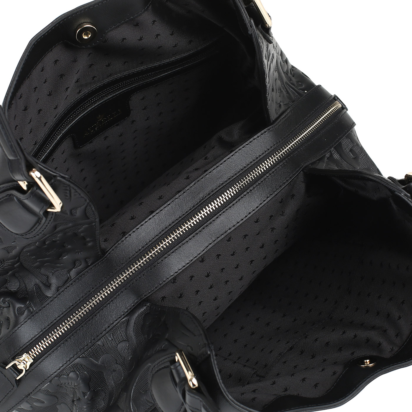 Черная кожаная сумка Aurelli 