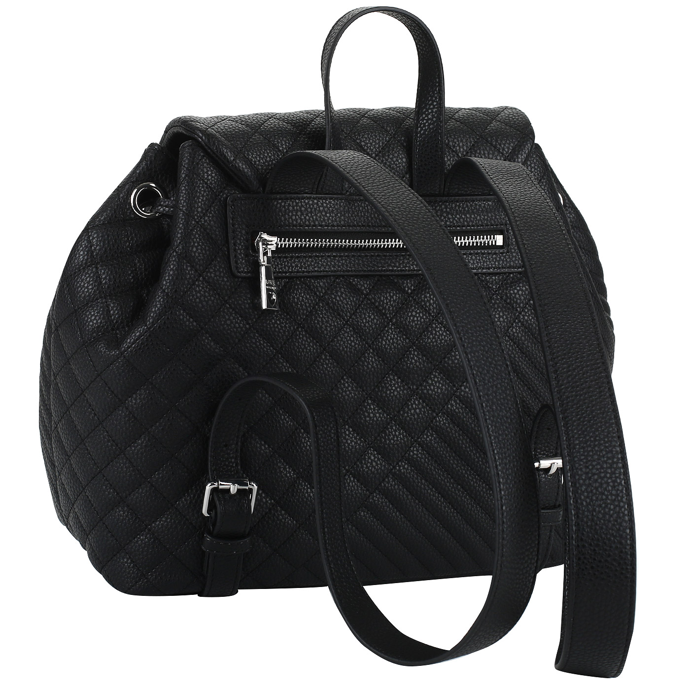 Черный стеганый рюкзак Love Moschino Eyelets and  Quilted