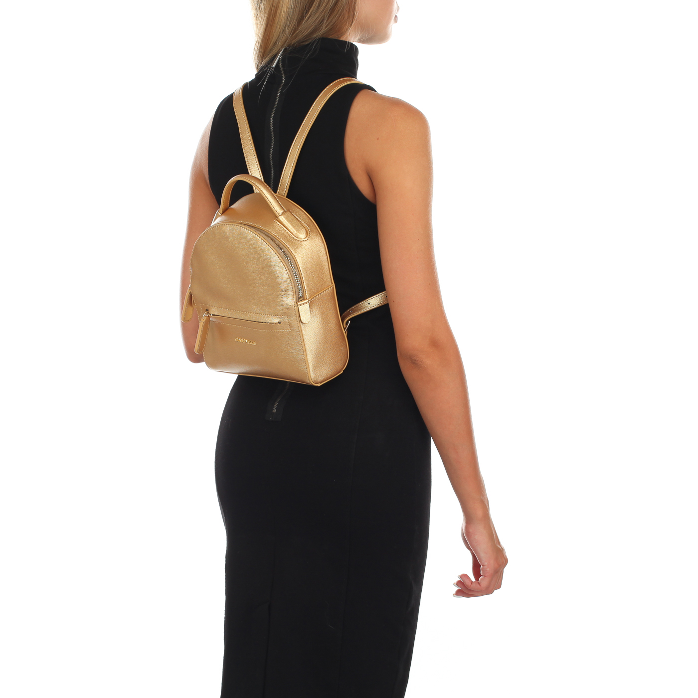 Золотистый рюкзачок Coccinelle Clementine