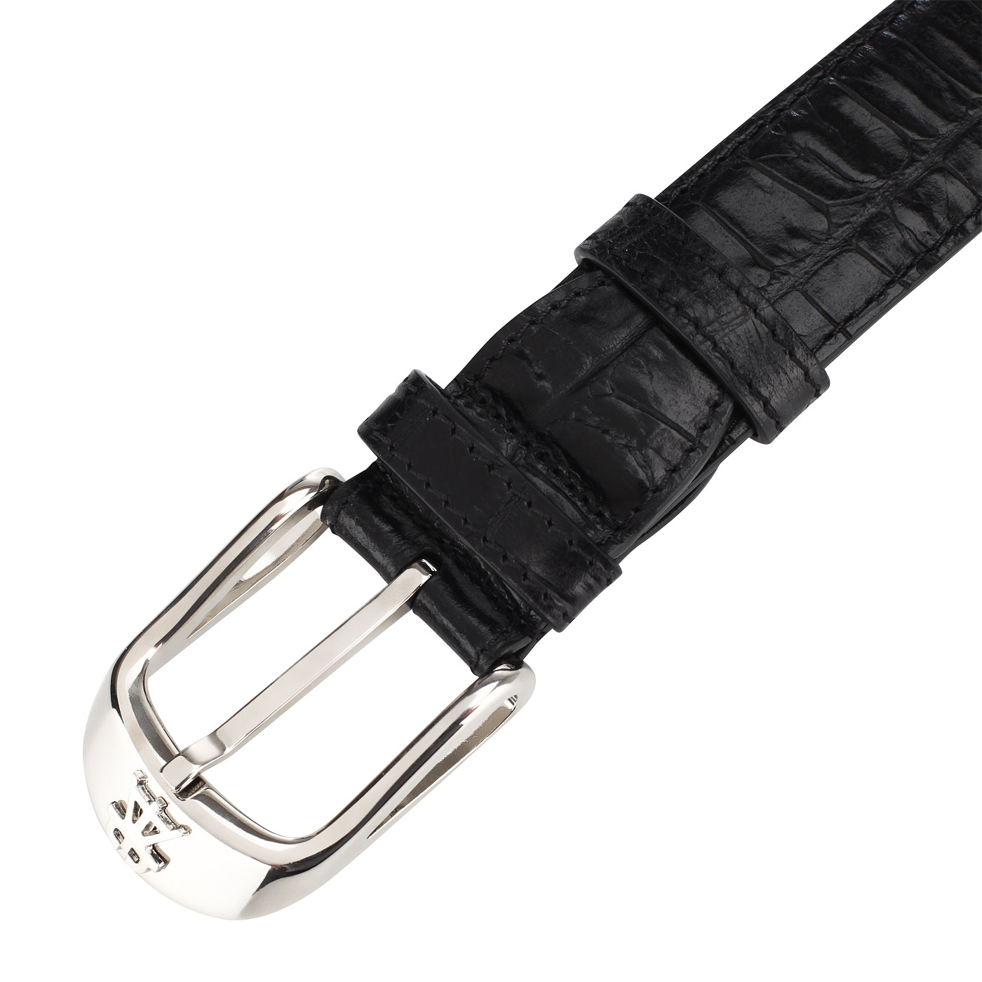 Ремень с отделкой под крокодила Neri Karra 