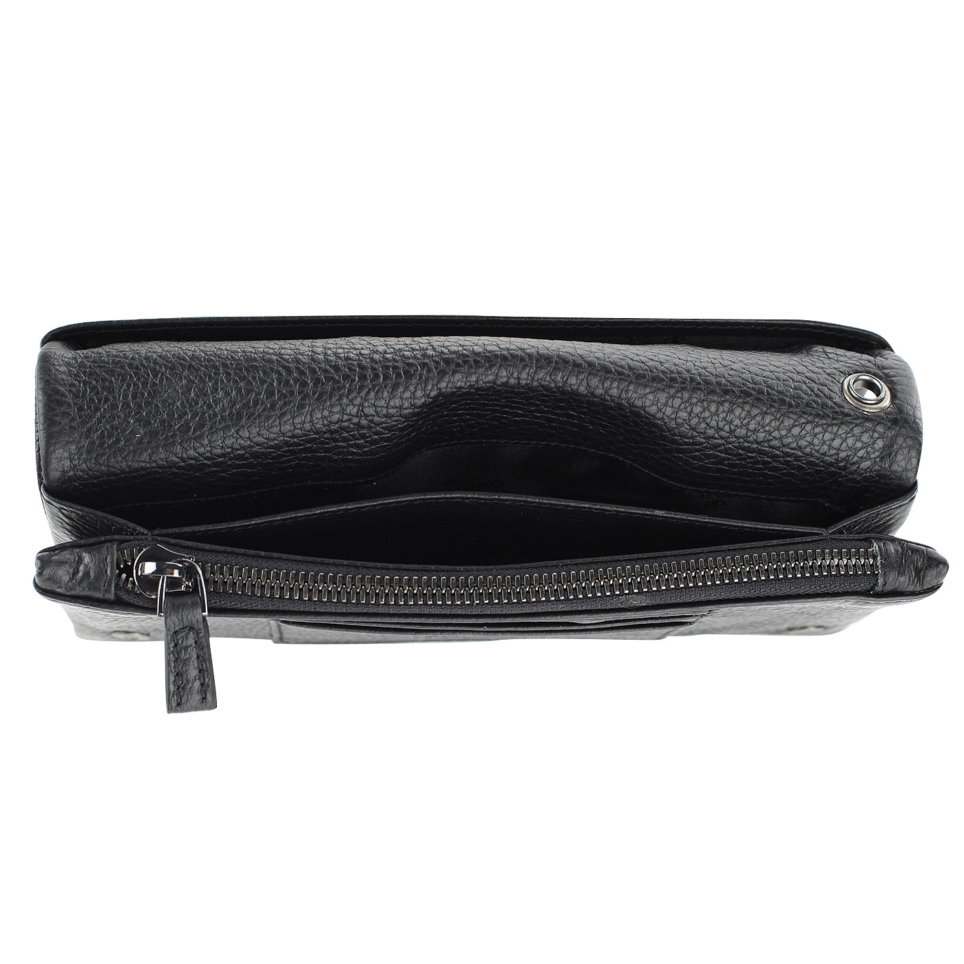 Черный мужской клатч из натуральной кожи Stevens 