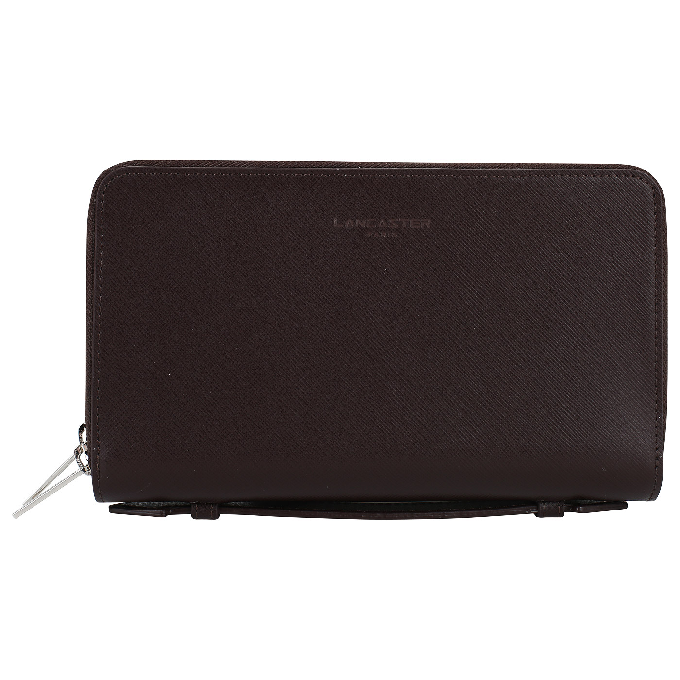 Lancaster Мужская сумка-визитка из коричневого сафьяна